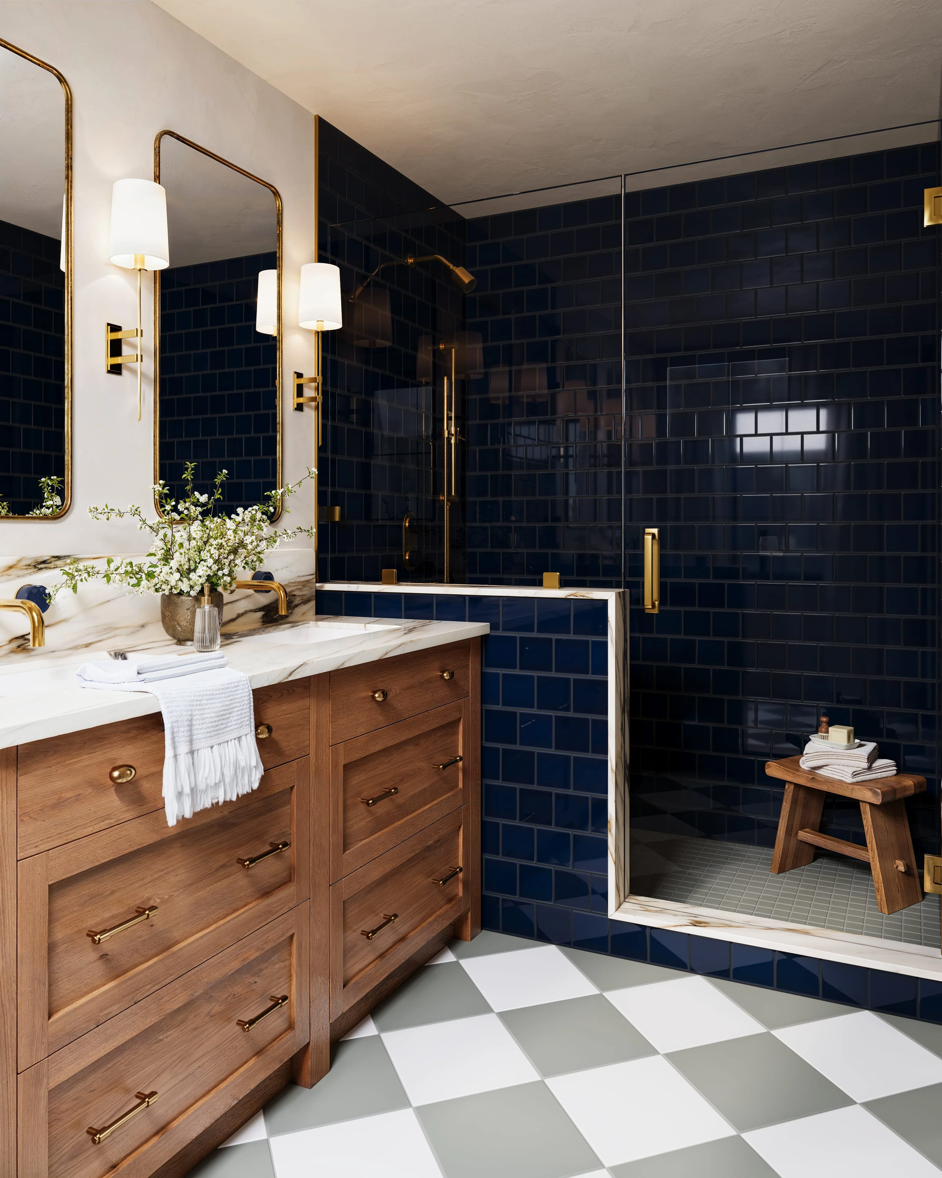 2x2 Straight Set Sheeted Natural Press Ceramic Mosaic Tile in Puget Sound Matte - Storm Tile LLC