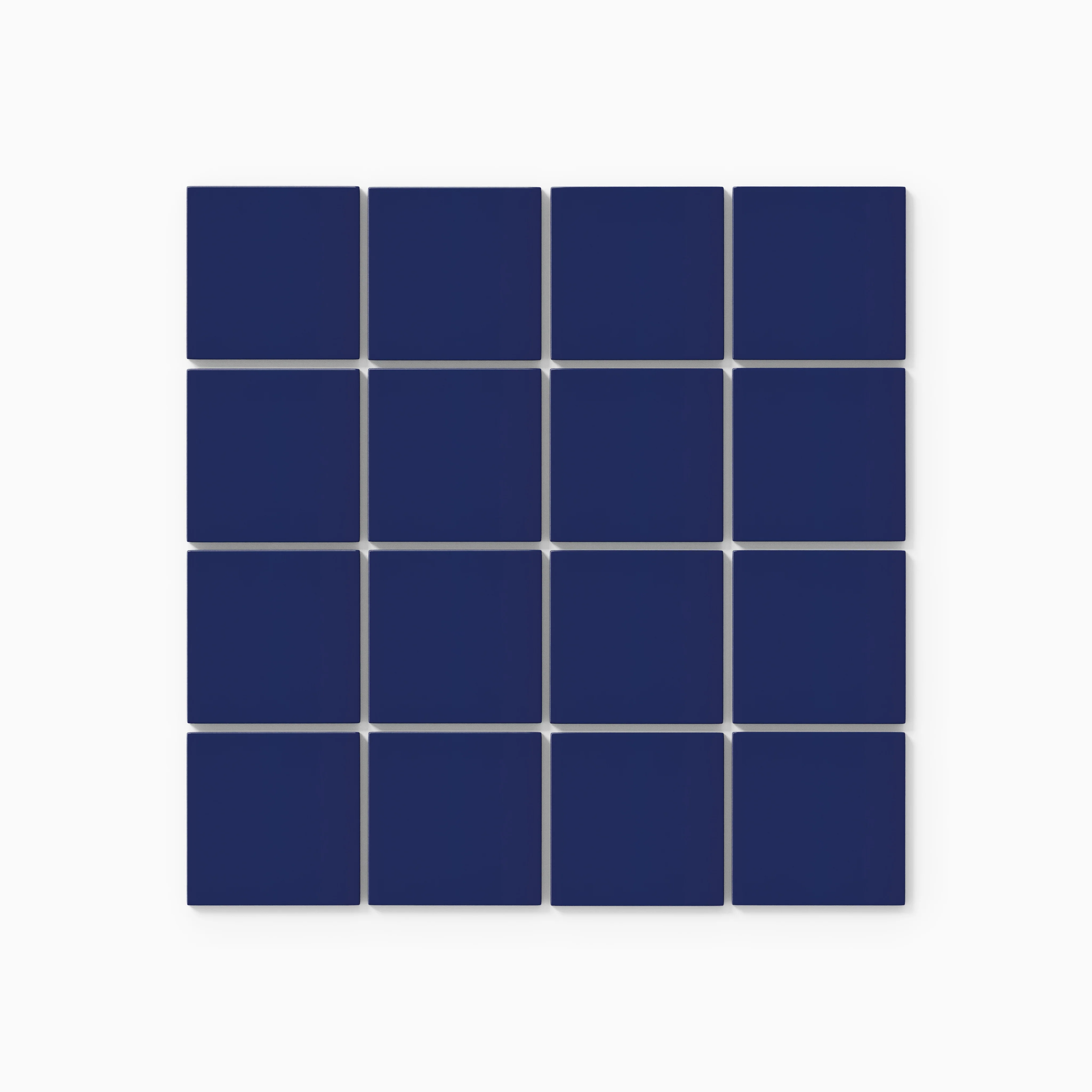 3x3 Straight Set Sheeted Natural Press Ceramic Mosaic Tile in Ultramarine Gloss - Storm Tile LLC