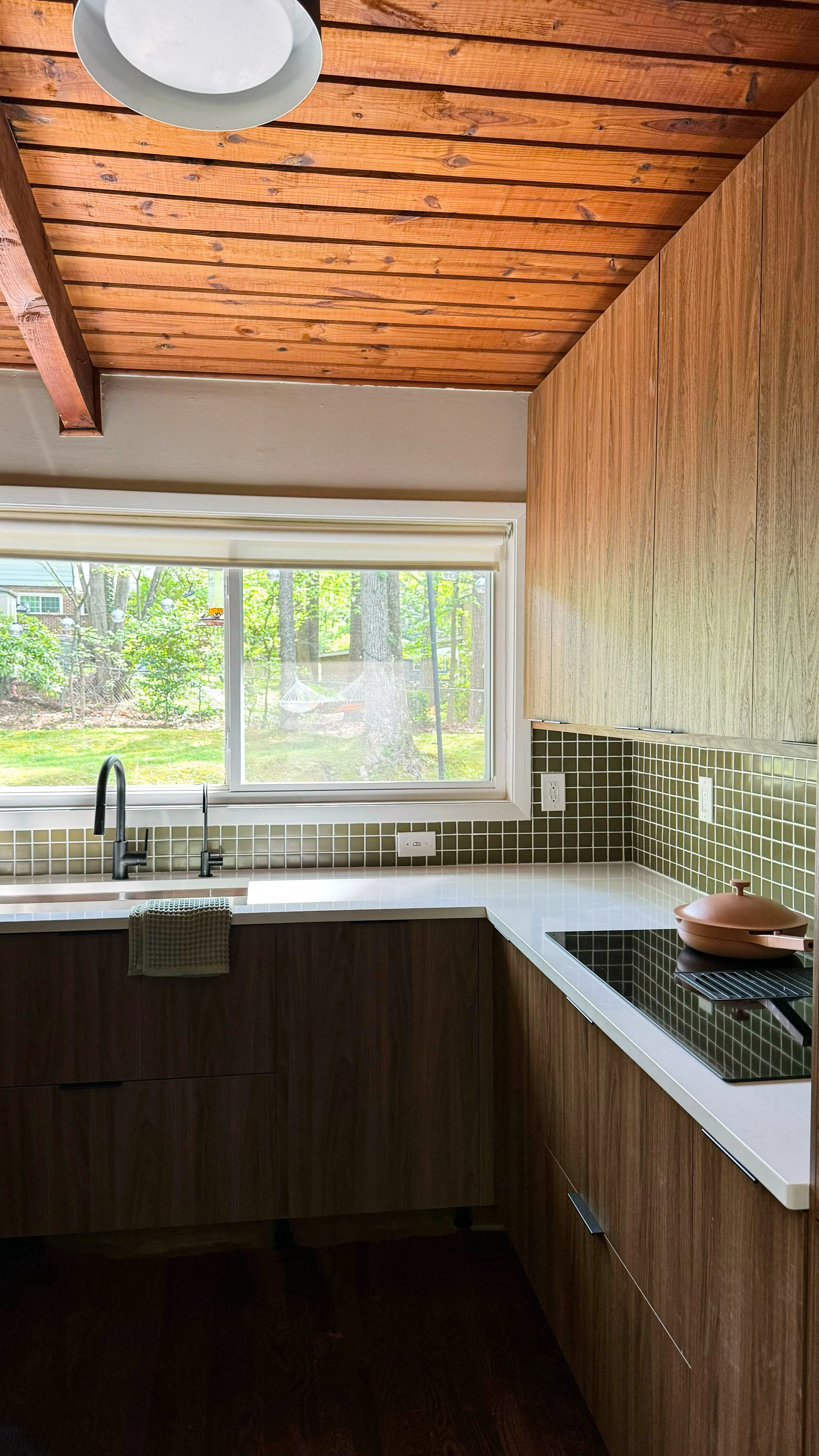 2x2 Straight Set Sheeted Natural Press Ceramic Mosaic Tile in Sap Green Matte - Storm Tile LLC