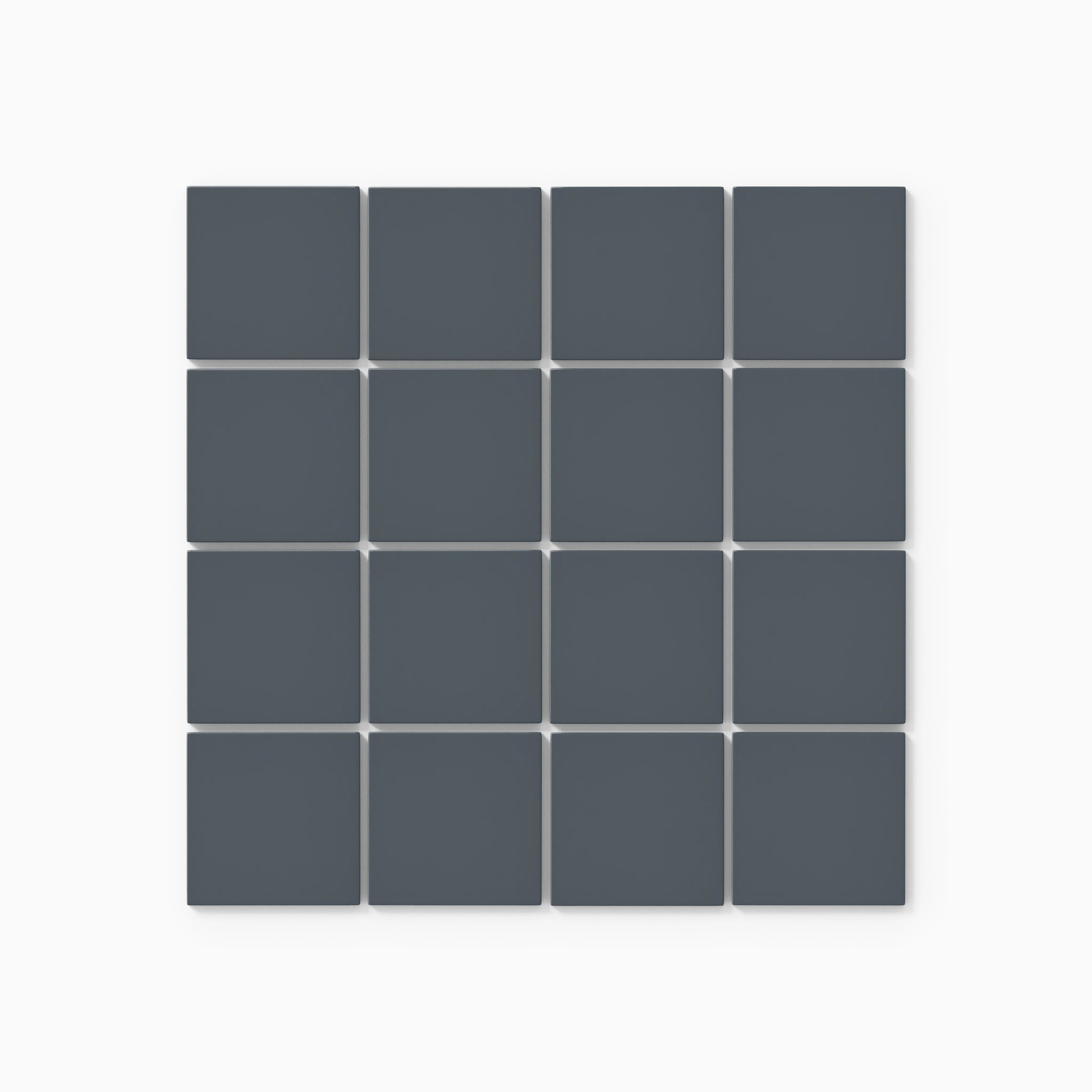 3x3 Straight Set Sheeted Natural Press Ceramic Mosaic Tile in Indigo Gloss - Storm Tile LLC