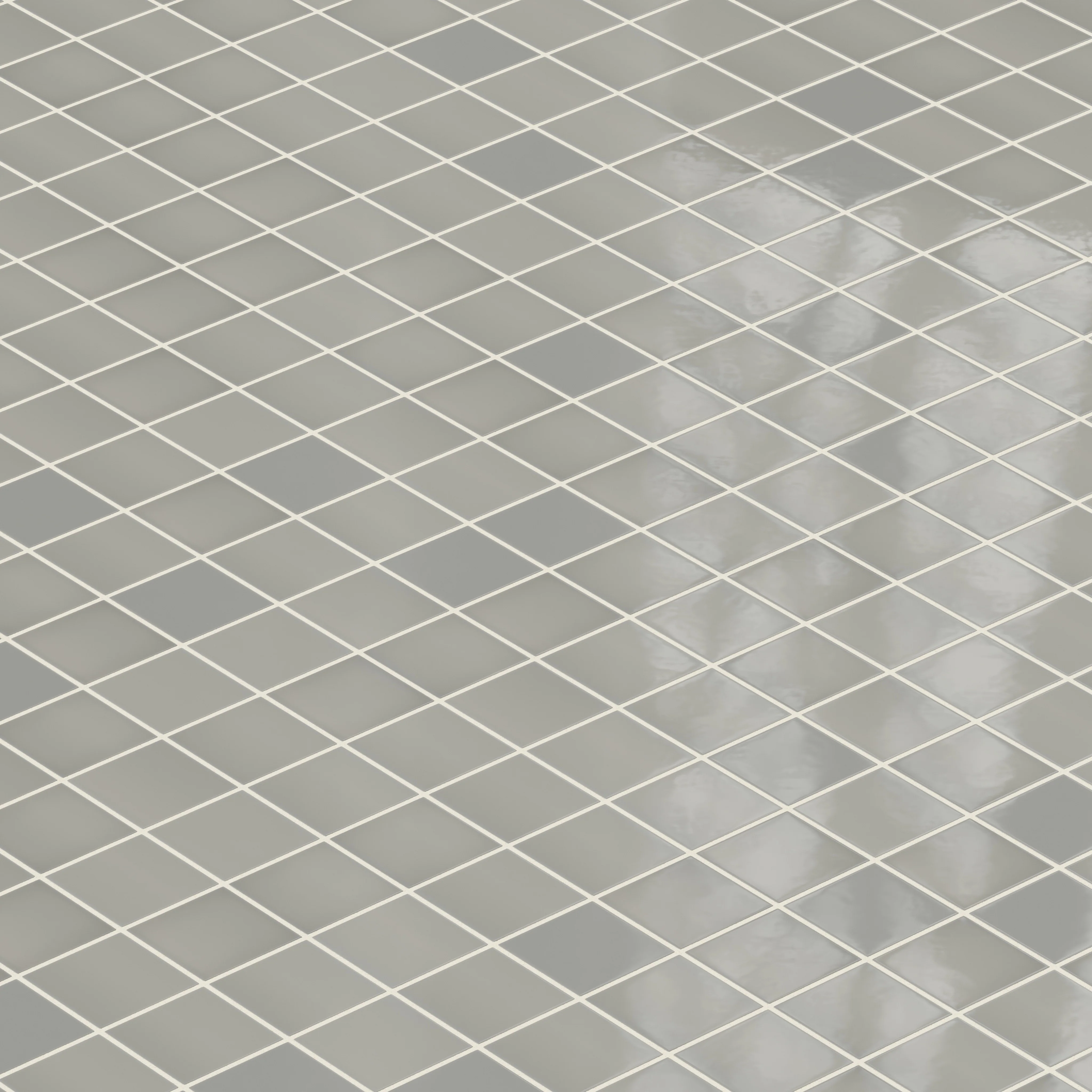 3x3 Straight Set Sheeted Natural Press Ceramic Mosaic Tile in Puget Sound Gloss - Storm Tile LLC