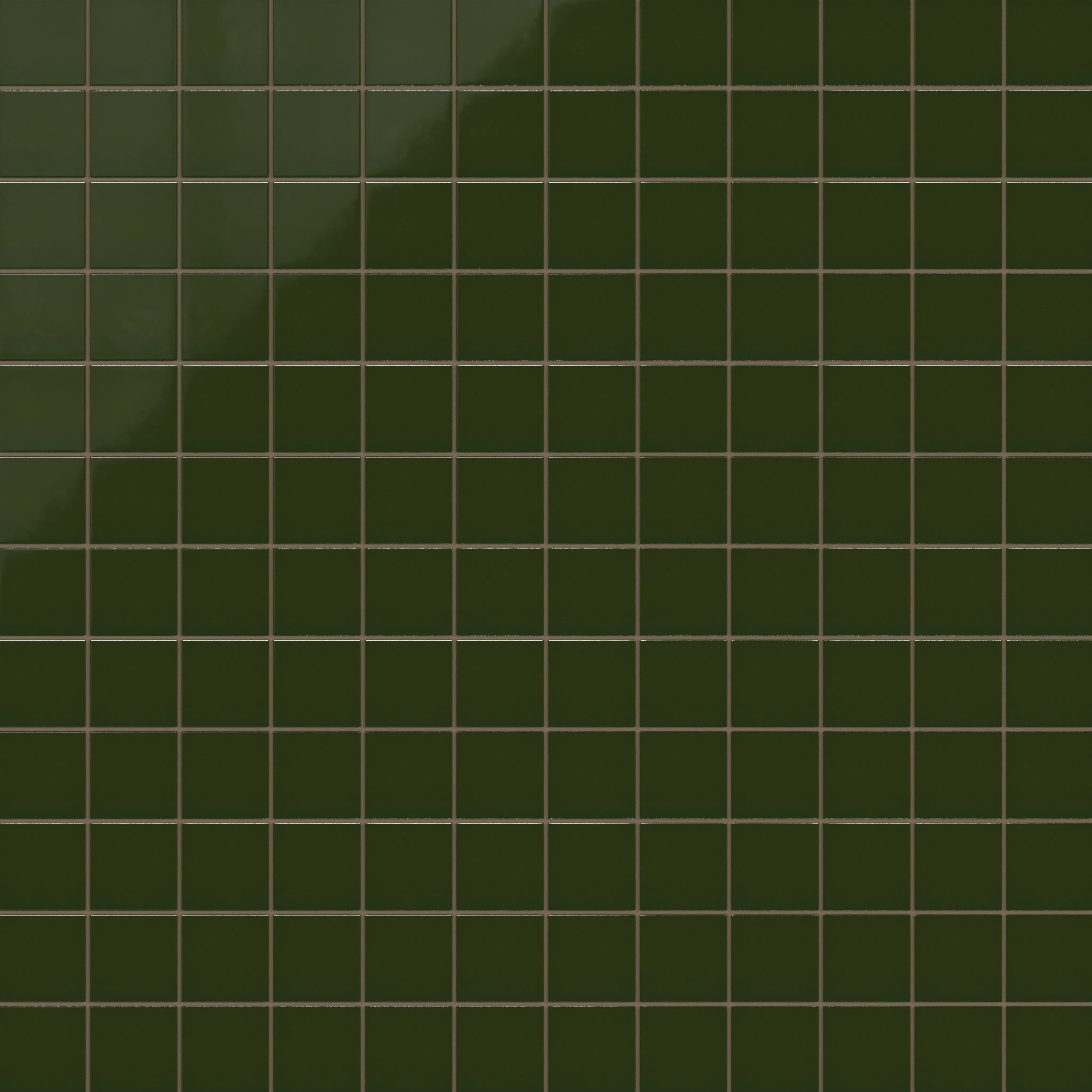 3x3 Straight Set Sheeted Natural Press Ceramic Mosaic Tile in Green Apatite Gloss - Storm Tile LLC