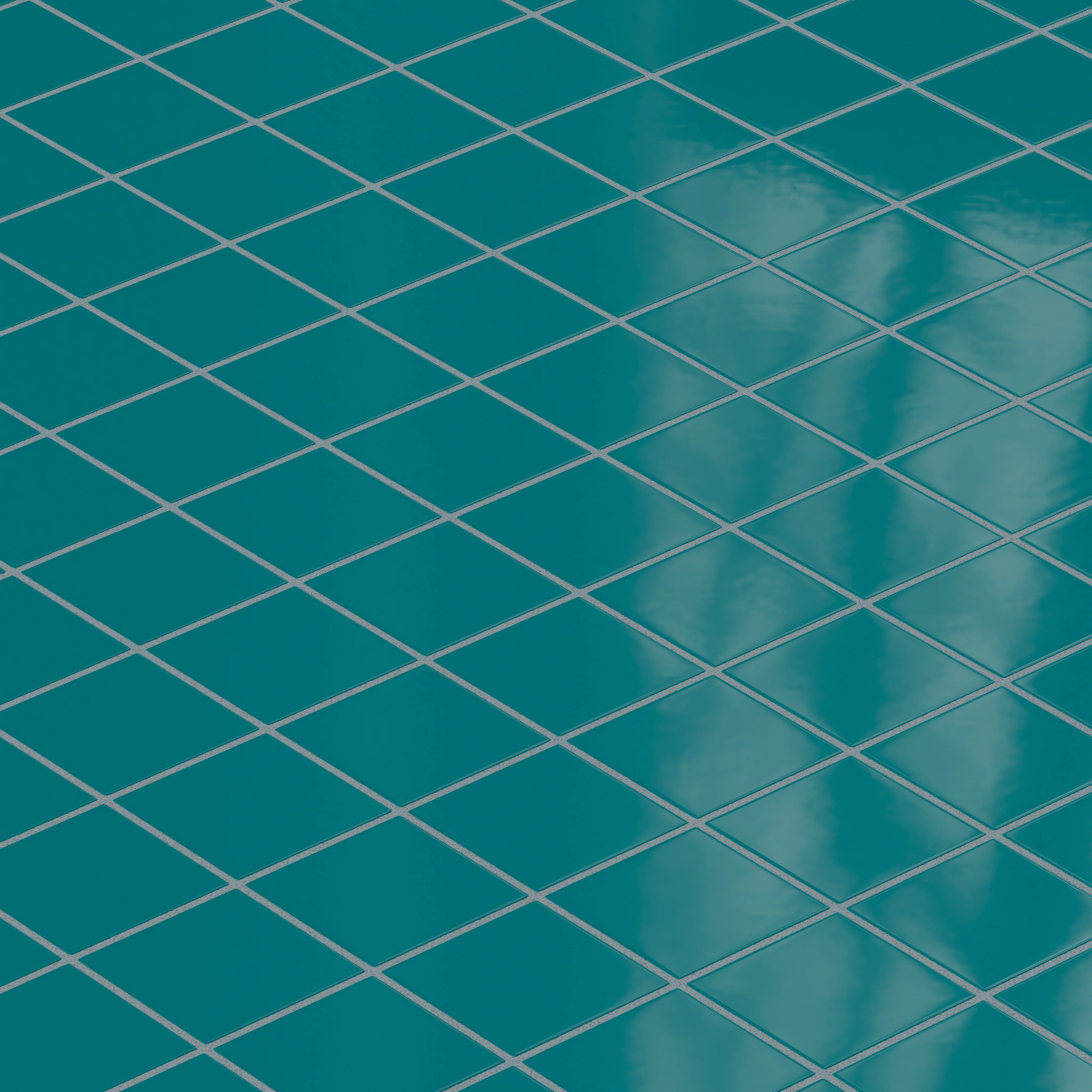 3x3 Straight Set Sheeted Natural Press Ceramic Mosaic Tile in Maya Blue Gloss - Storm Tile LLC