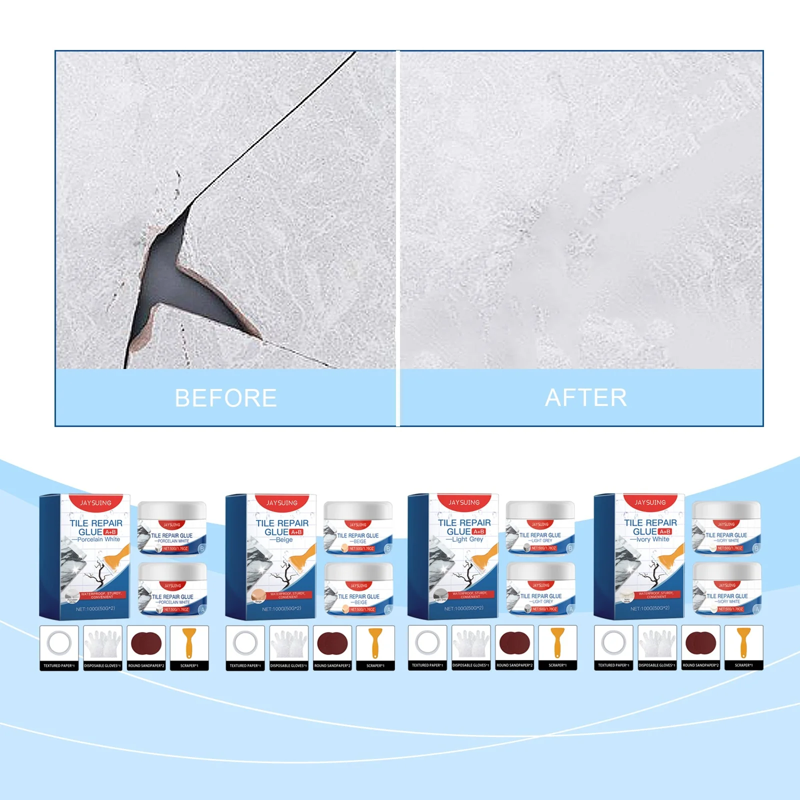 Tile Repair Glue, Living Room Bathroom Wall Tile Repair Leak Gap Waterproof Sealing Tile Repair Glue - Storm Tile LLC