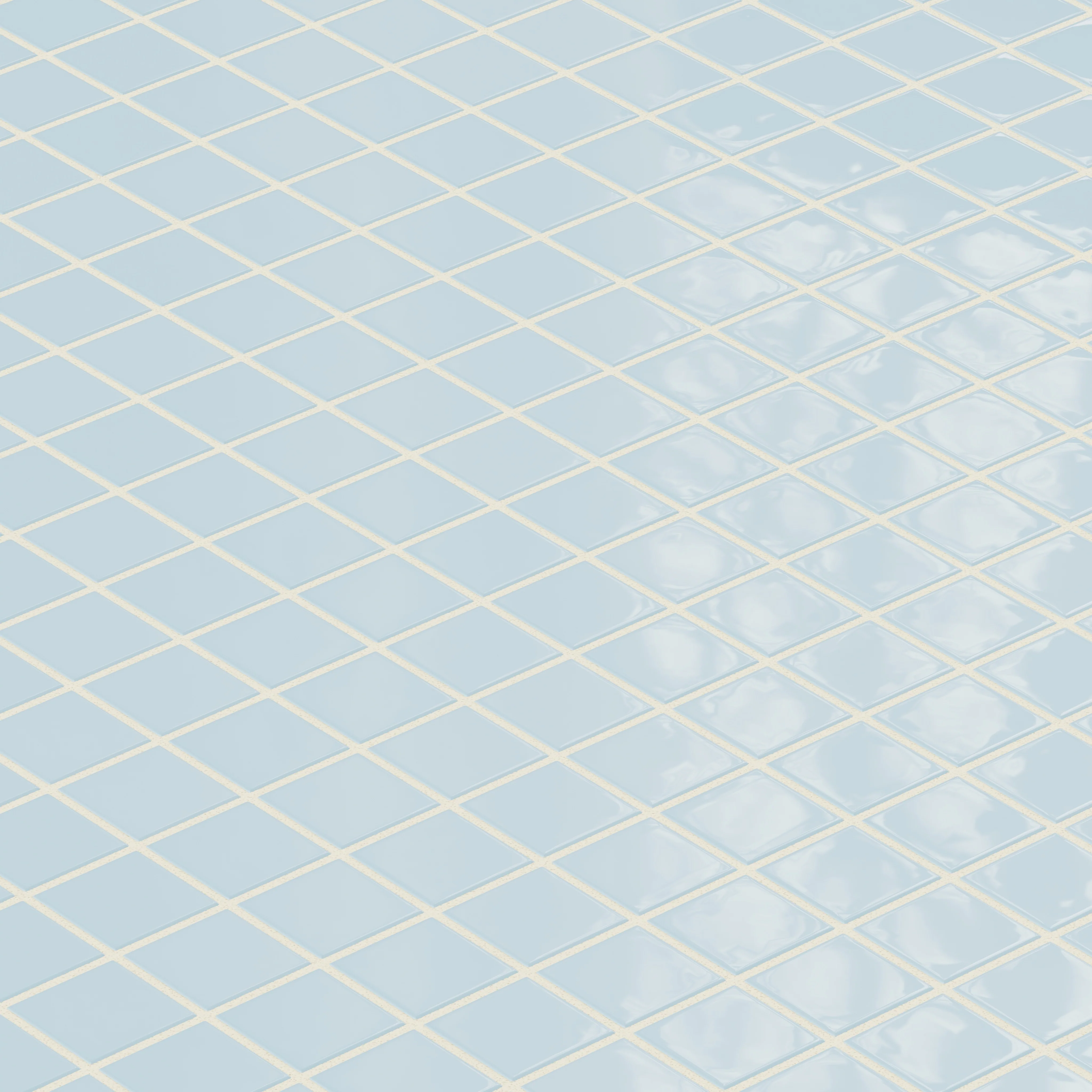2x2 Straight Set Sheeted Natural Press Ceramic Mosaic Tile in Egyptian Blue Gloss - Storm Tile LLC