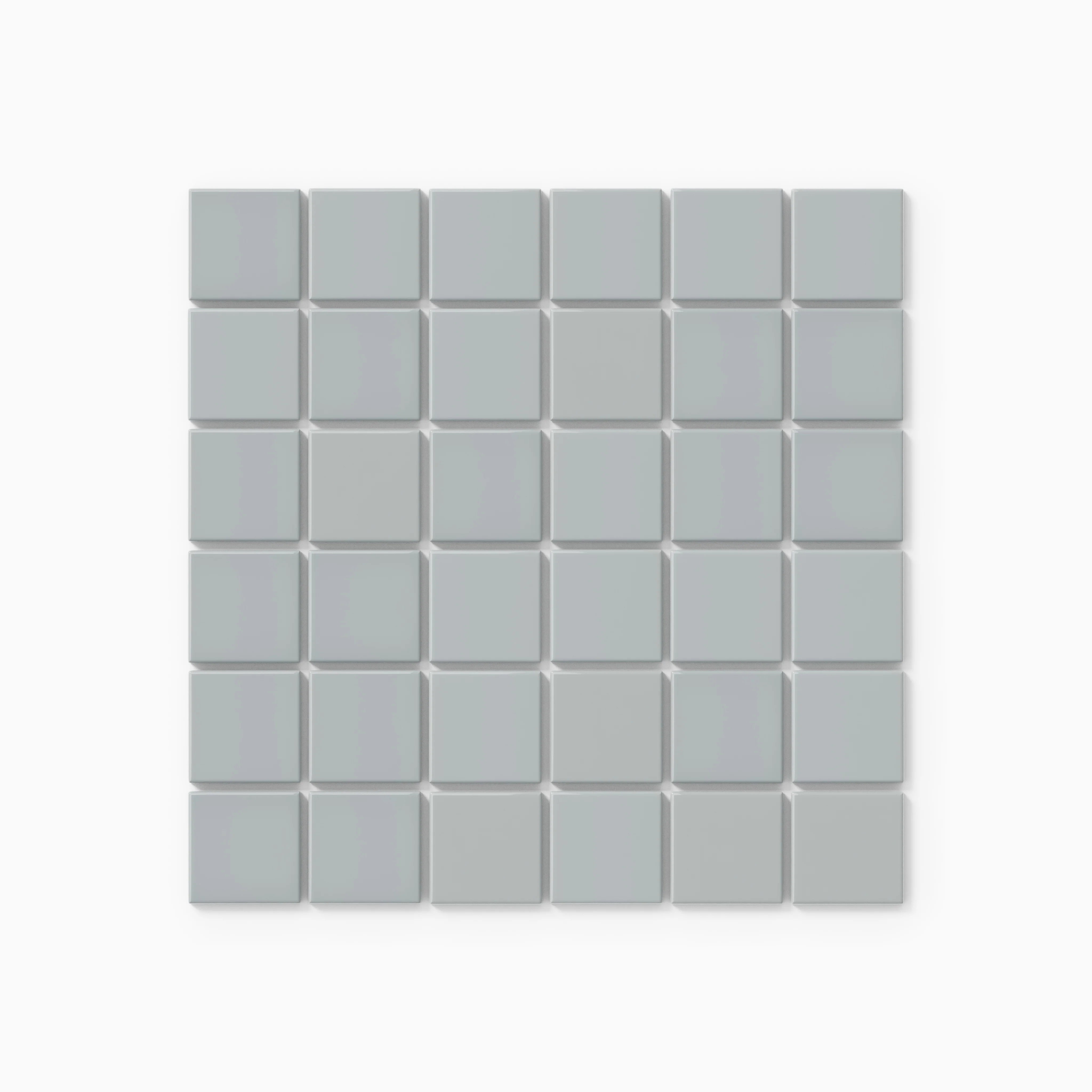 2x2 Straight Set Sheeted Natural Press Ceramic Mosaic Tile in Alberta Blue Gloss - Storm Tile LLC