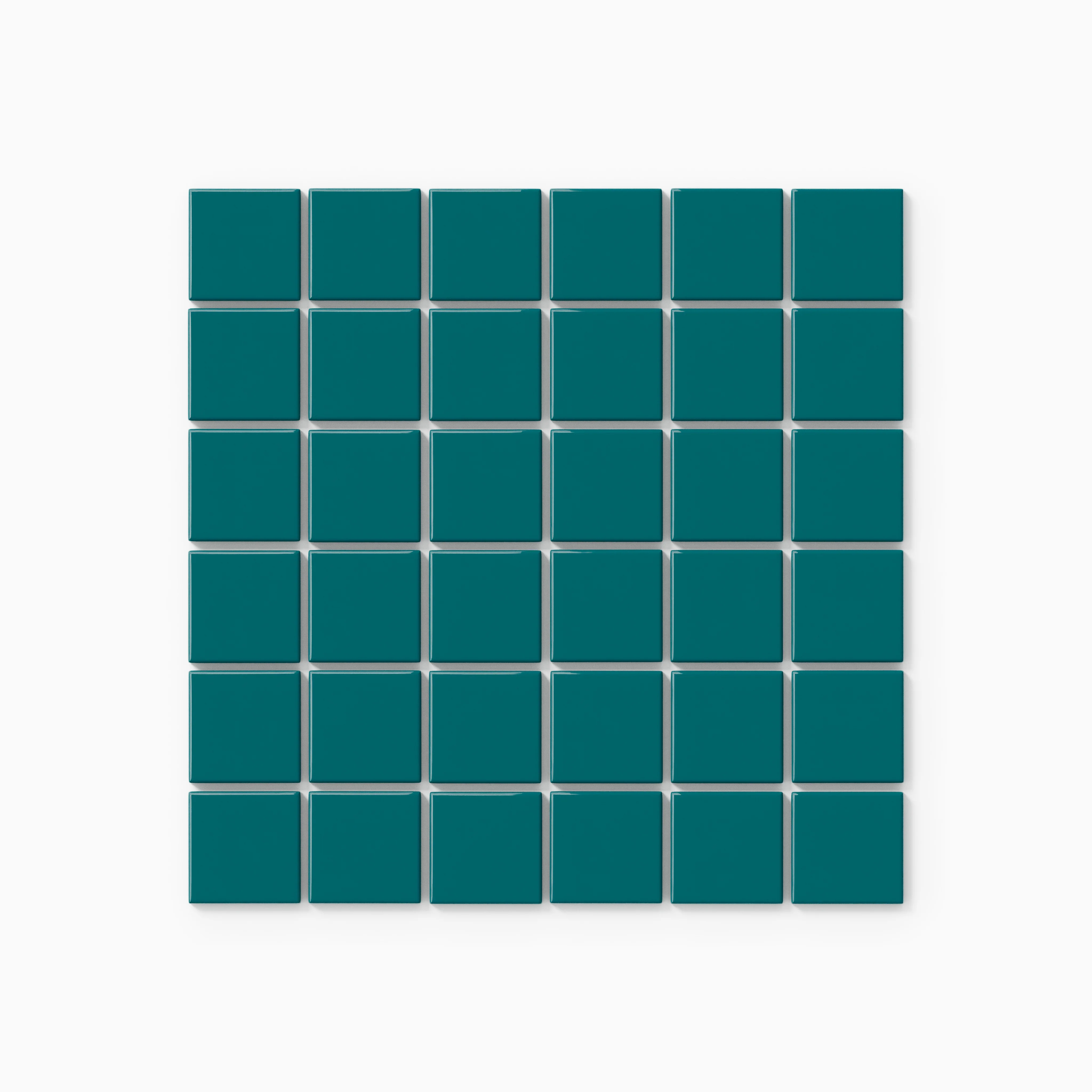 2x2 Straight Set Sheeted Natural Press Ceramic Mosaic Tile in Maya Blue Gloss - Storm Tile LLC