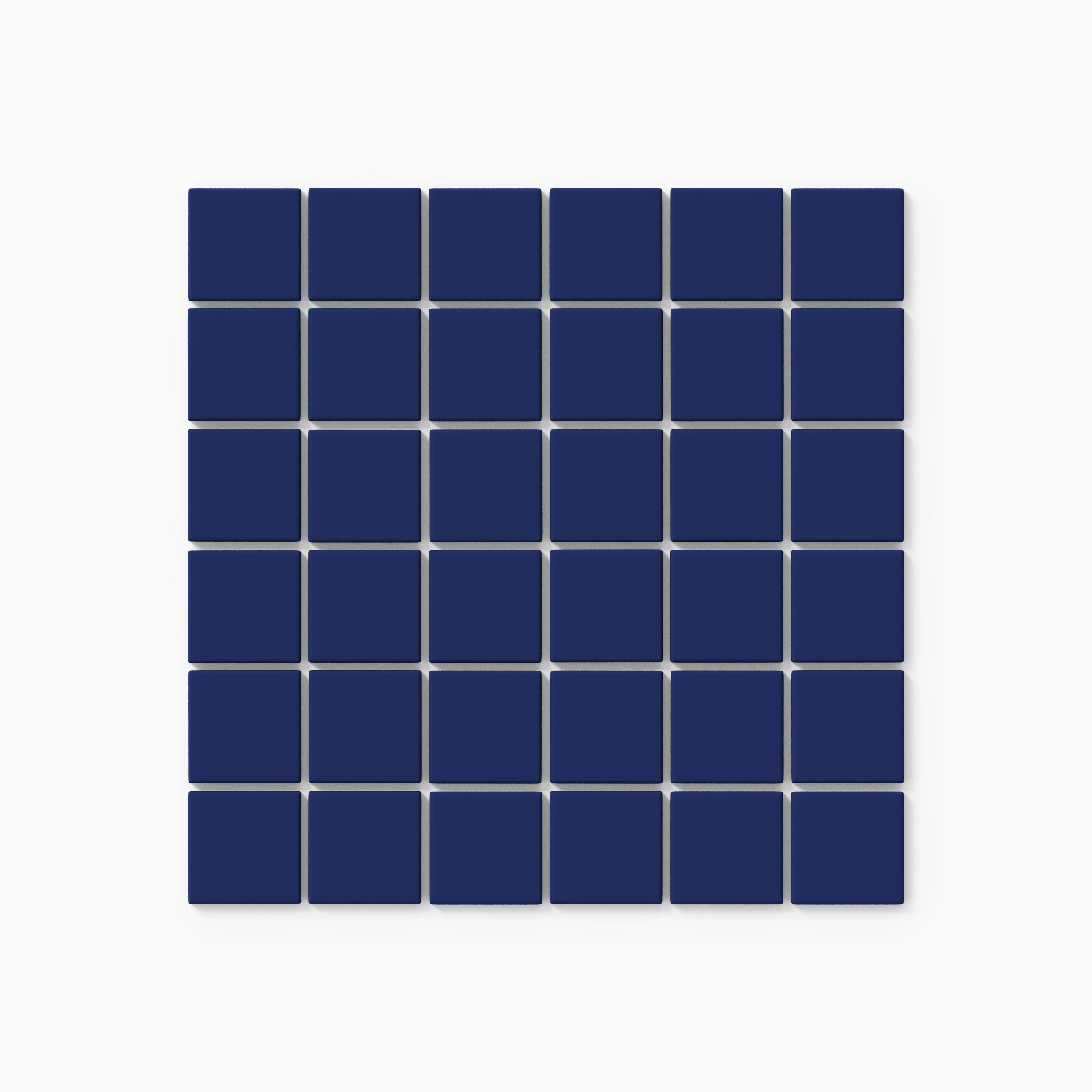2x2 Straight Set Sheeted Natural Press Ceramic Mosaic Tile in Ultramarine Matte - Storm Tile LLC