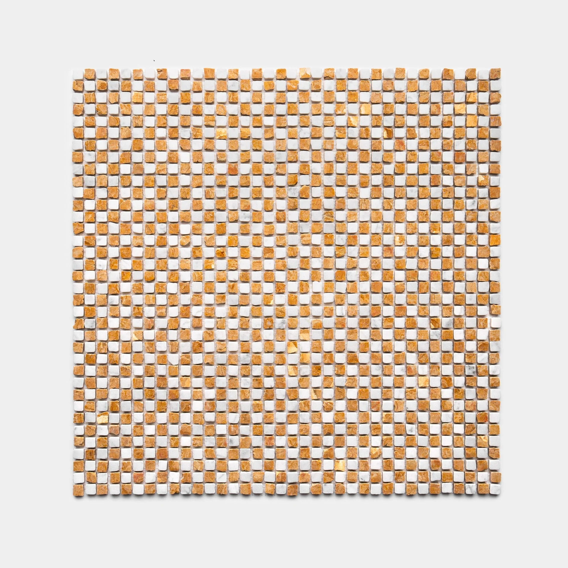 Mini Check in Carrara + Giallo Reale - Storm Tile LLC
