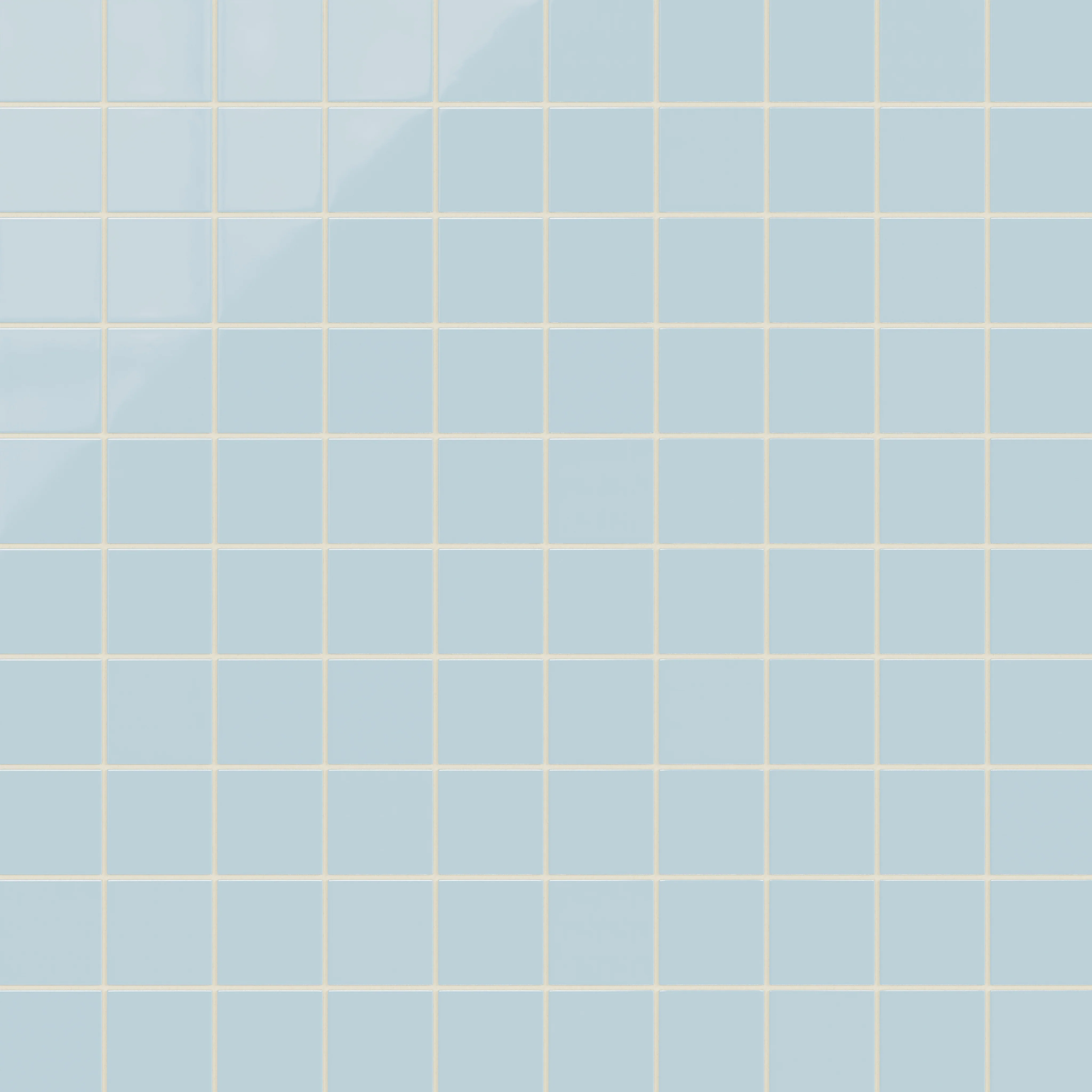 3x3 Straight Set Sheeted Natural Press Ceramic Mosaic Tile in Egyptian Blue Gloss - Storm Tile LLC