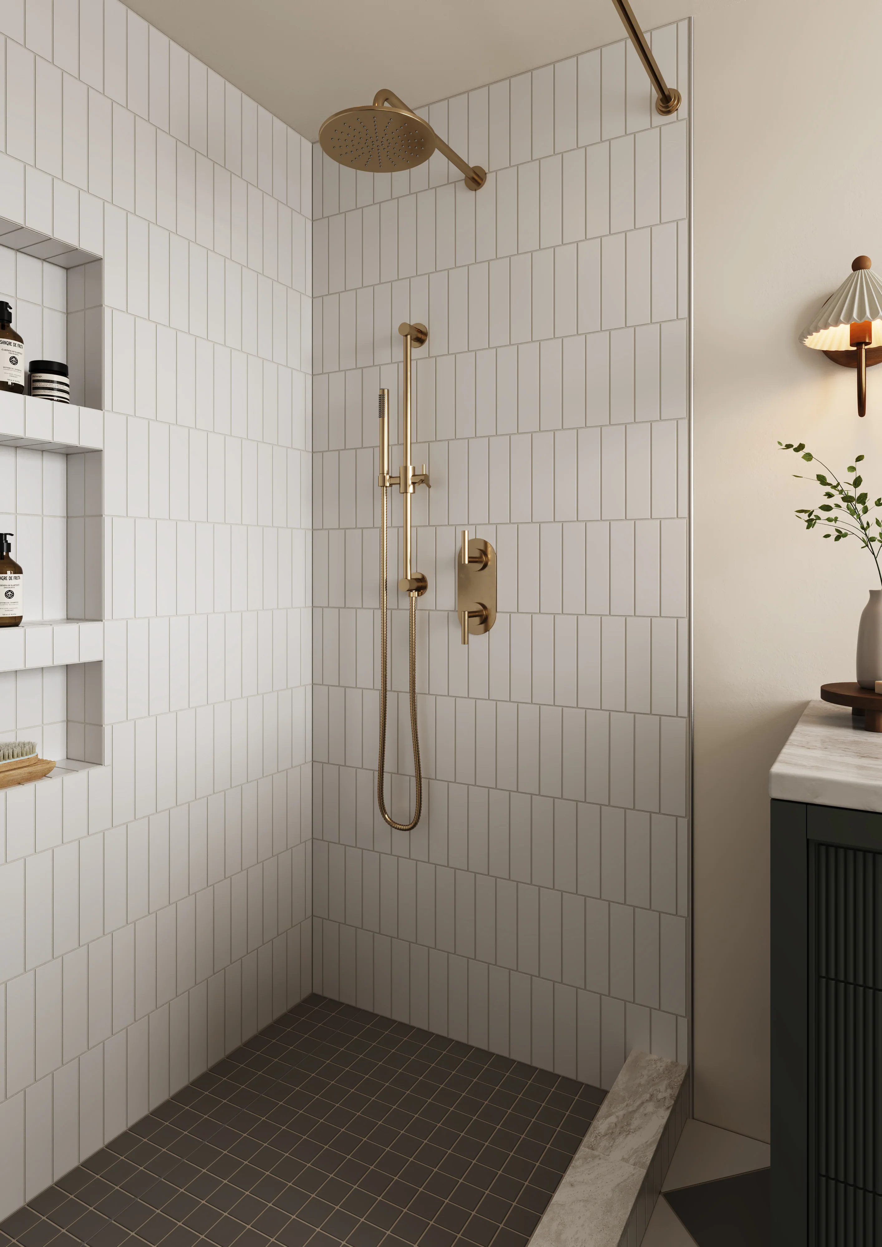 2x2 Straight Set Sheeted Natural Press Ceramic Mosaic Tile in Timberline Matte - Storm Tile LLC