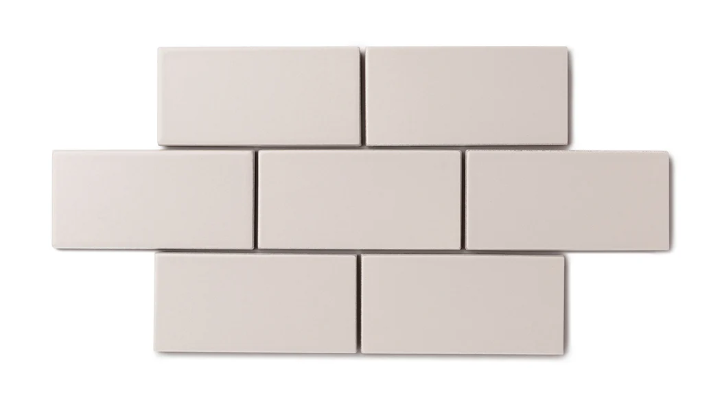 3x3 Straight Set Sheeted Natural Press Ceramic Mosaic Tile in Tyrian Purple Matte - Storm Tile LLC
