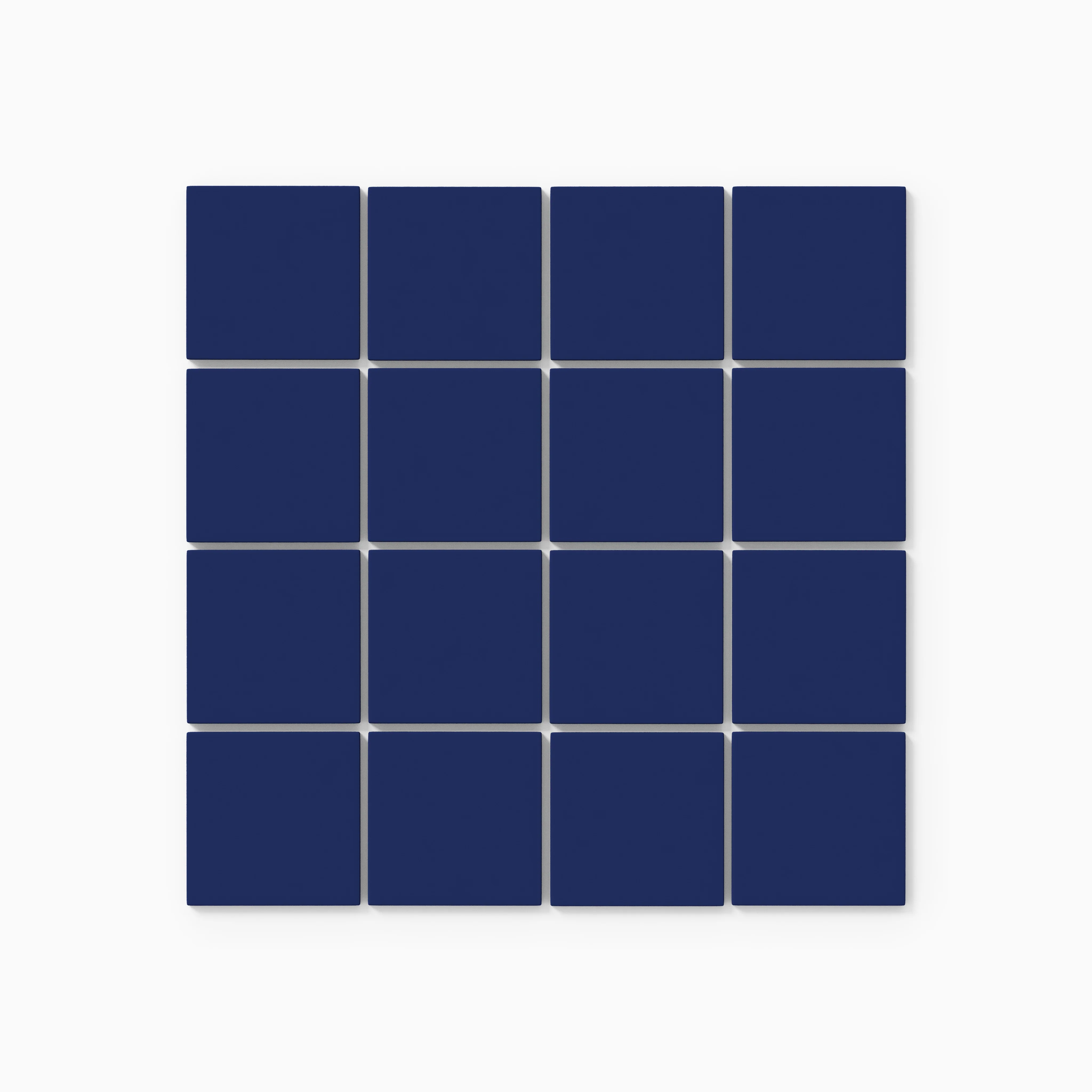 3x3 Straight Set Sheeted Natural Press Ceramic Mosaic Tile in Ultramarine Matte - Storm Tile LLC