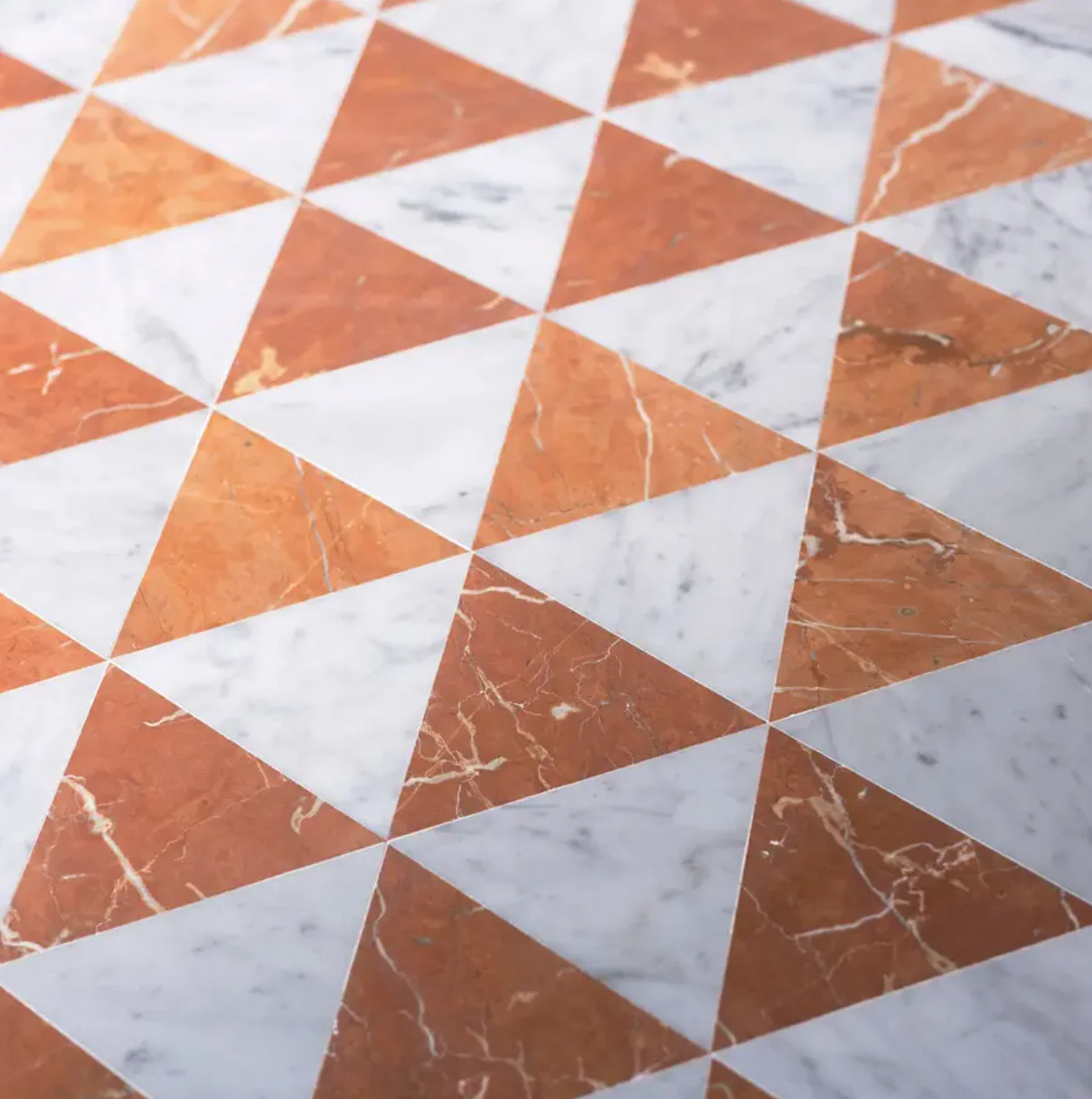 Isola in Carrara + Rosso Alicante - Storm Tile LLC