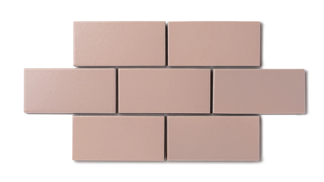 2x2 Straight Set Sheeted Natural Press Ceramic Mosaic Tile in Red Jasper Matte - Storm Tile LLC