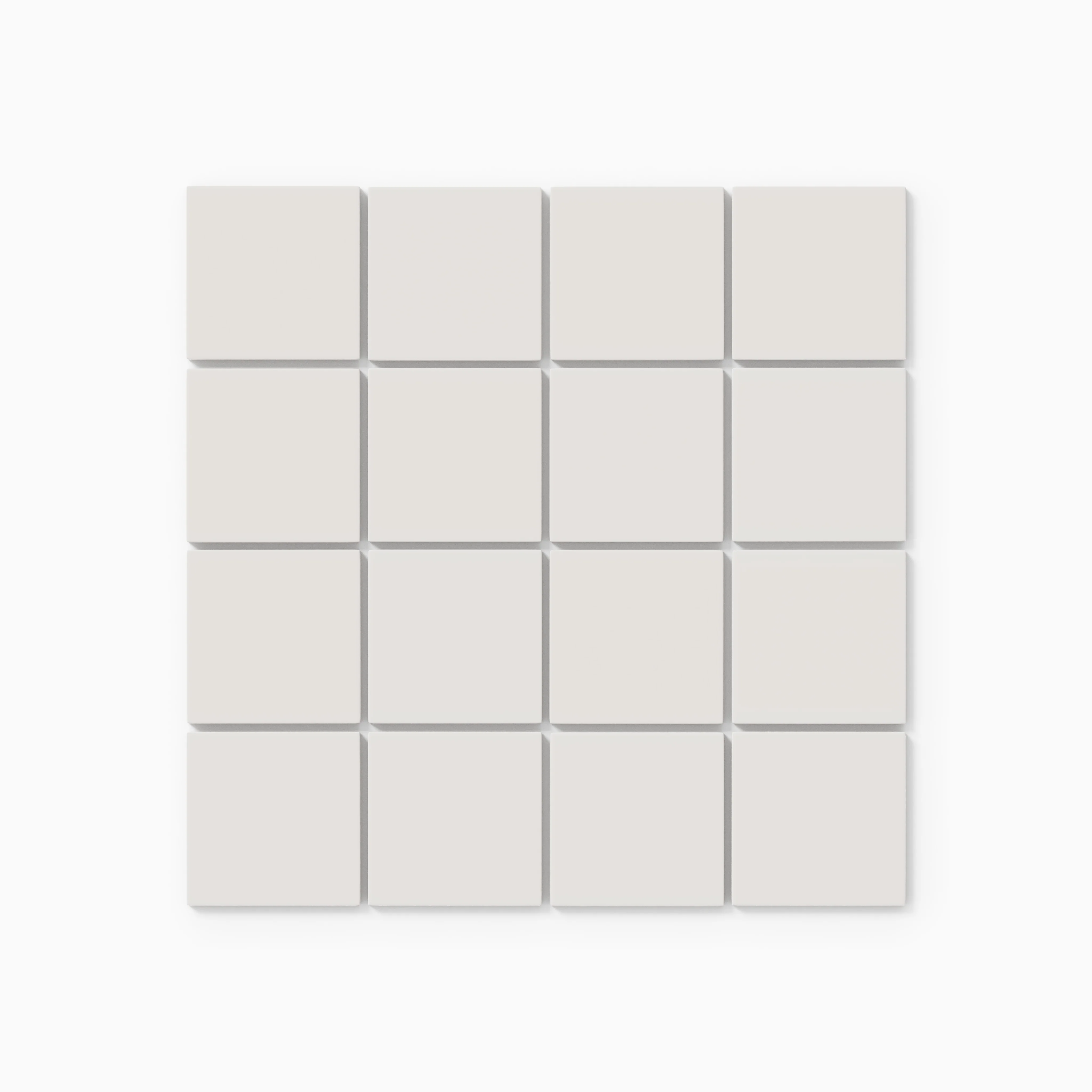 3x3 Straight Set Sheeted Natural Press Ceramic Mosaic Tile in Pearl Matte - Storm Tile LLC