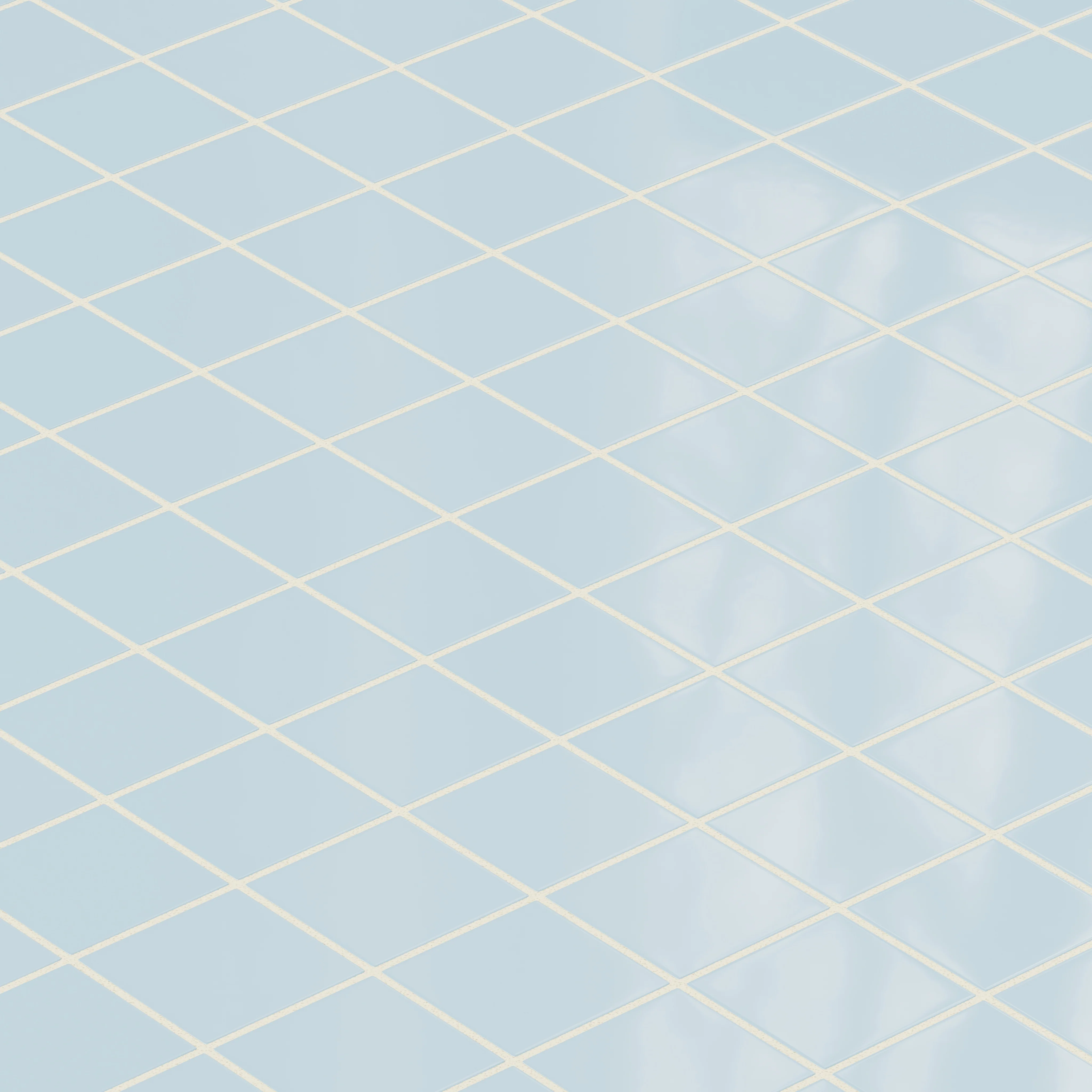 3x3 Straight Set Sheeted Natural Press Ceramic Mosaic Tile in Egyptian Blue Gloss - Storm Tile LLC