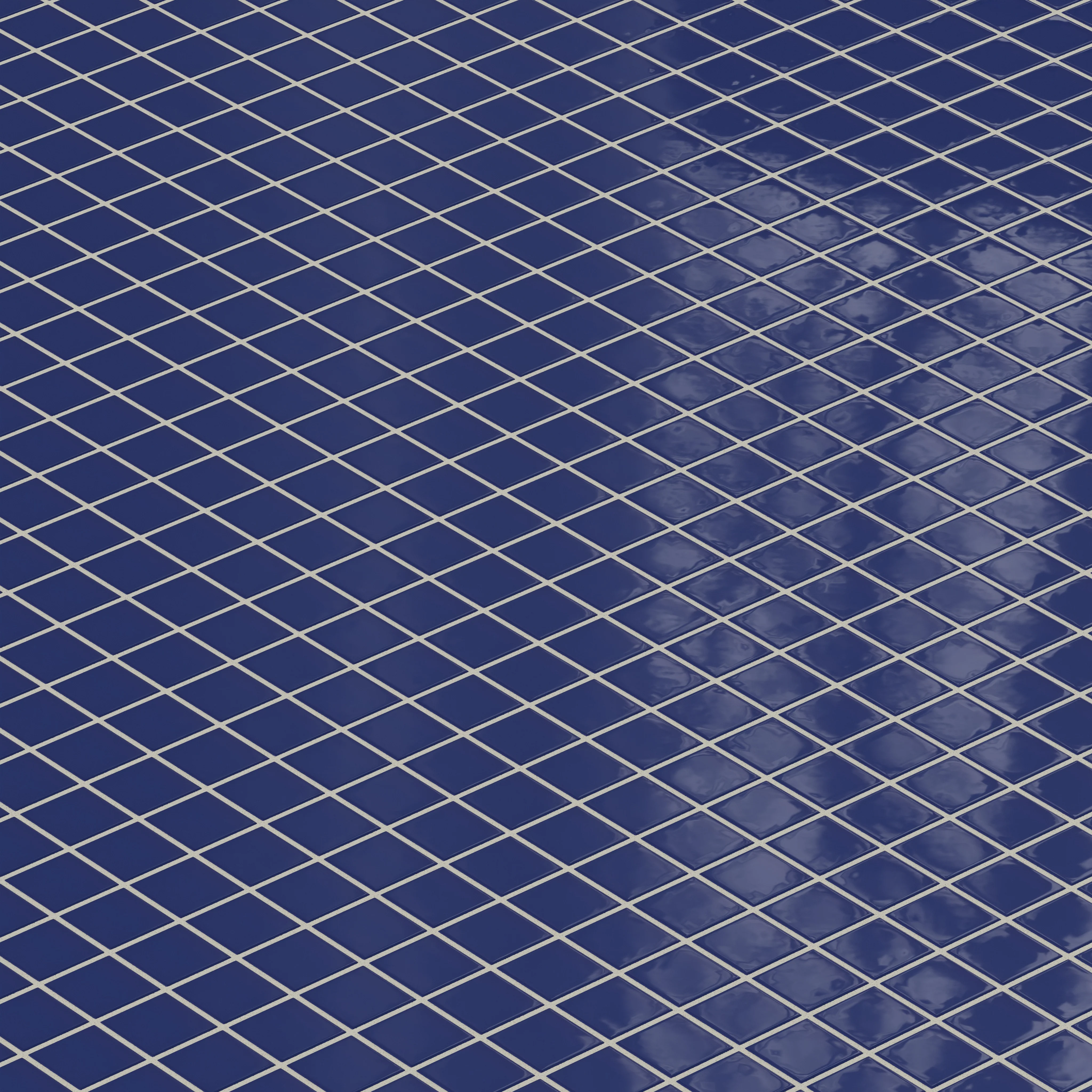 2x2 Straight Set Sheeted Natural Press Ceramic Mosaic Tile in Ultramarine Gloss - Storm Tile LLC