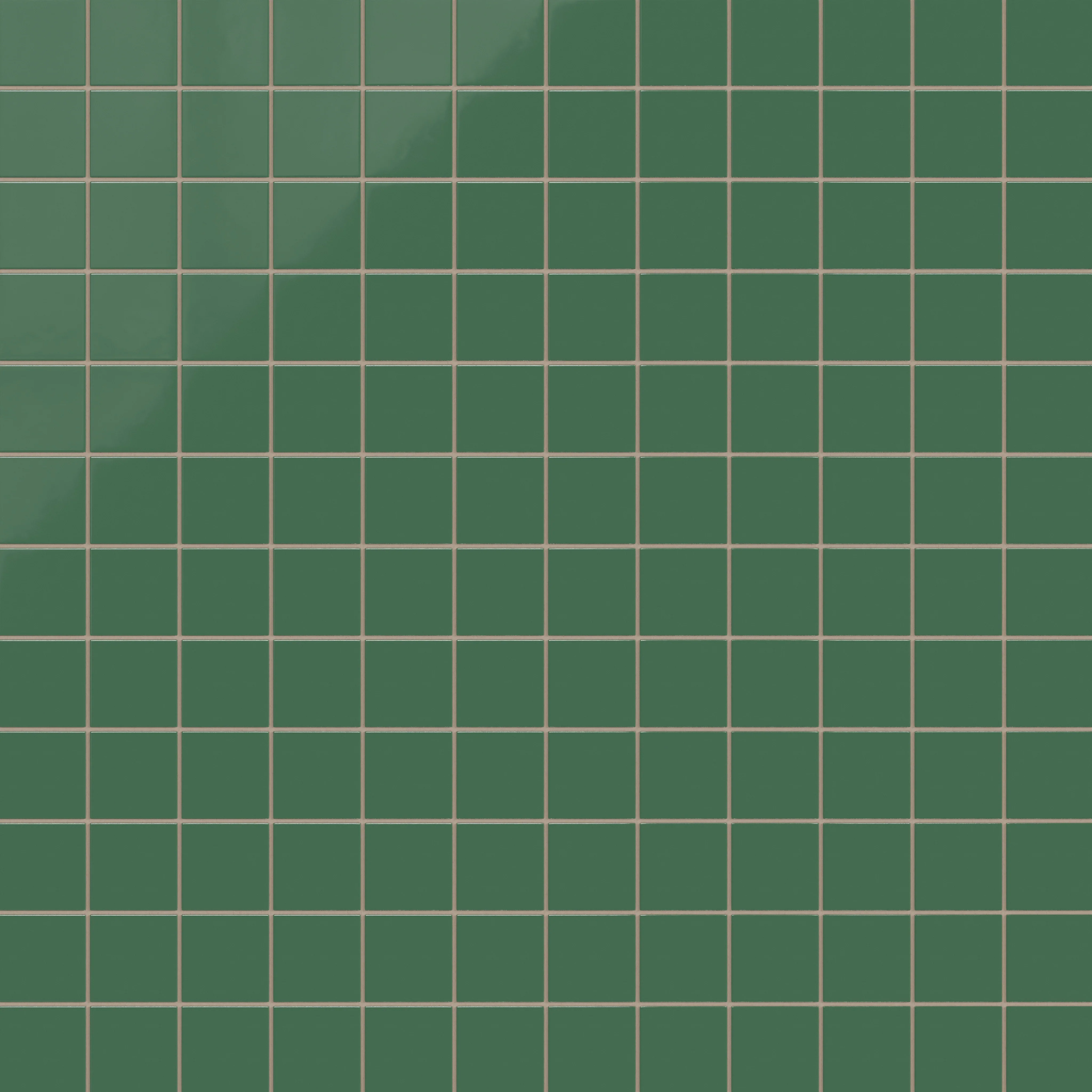 3x3 Straight Set Sheeted Natural Press Ceramic Mosaic Tile in Viridian Gloss - Storm Tile LLC