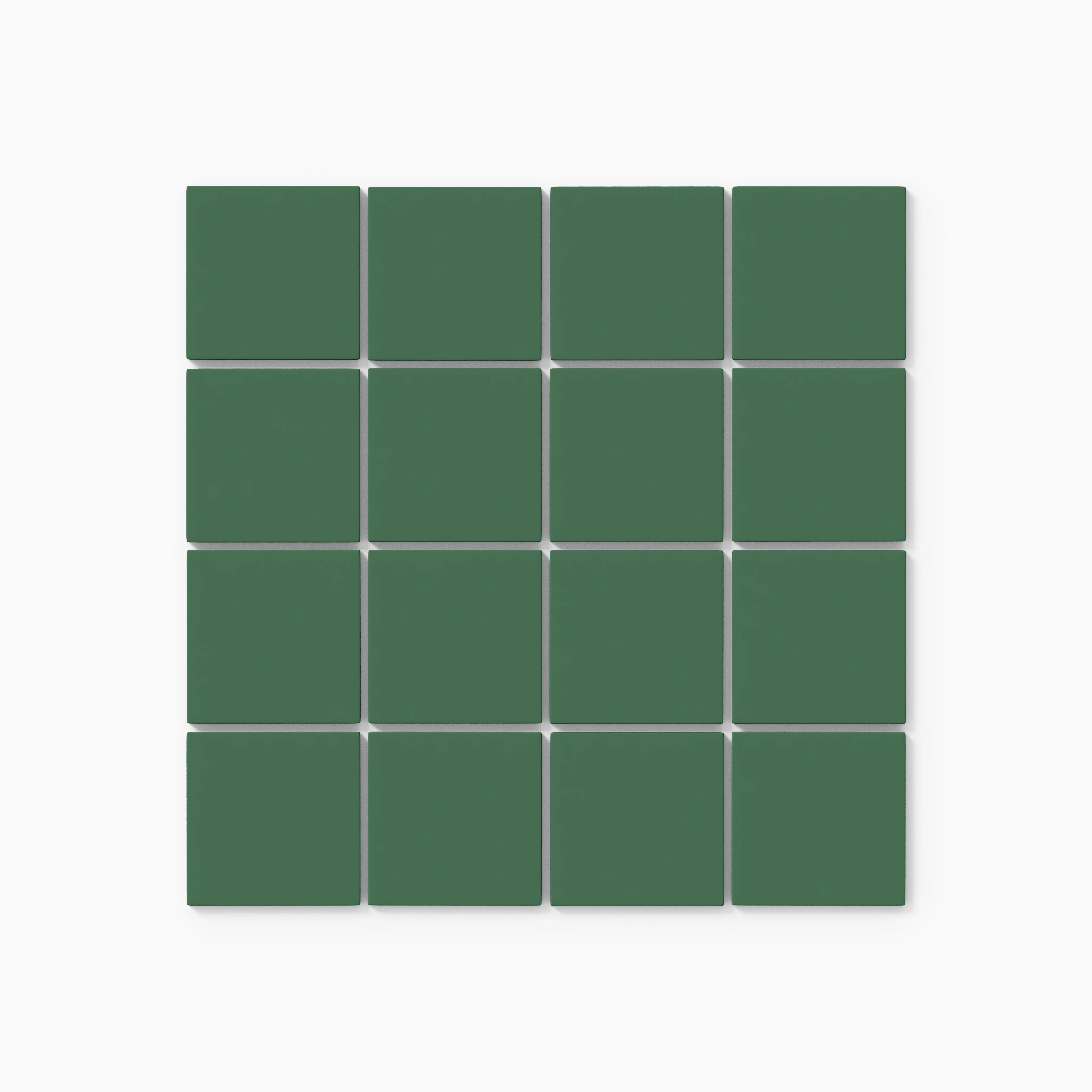 3x3 Straight Set Sheeted Natural Press Ceramic Mosaic Tile in Viridian Matte - Storm Tile LLC