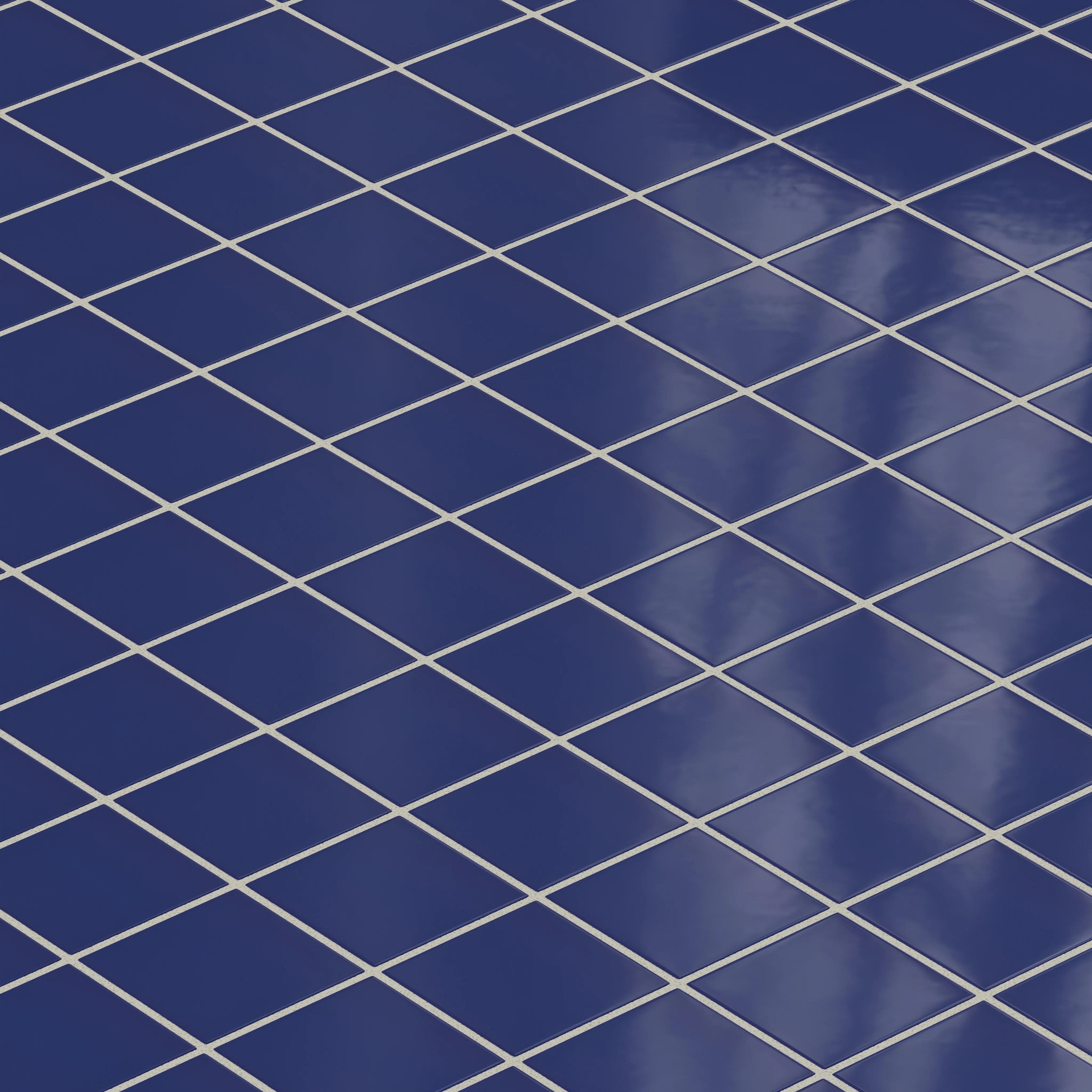 3x3 Straight Set Sheeted Natural Press Ceramic Mosaic Tile in Ultramarine Gloss - Storm Tile LLC