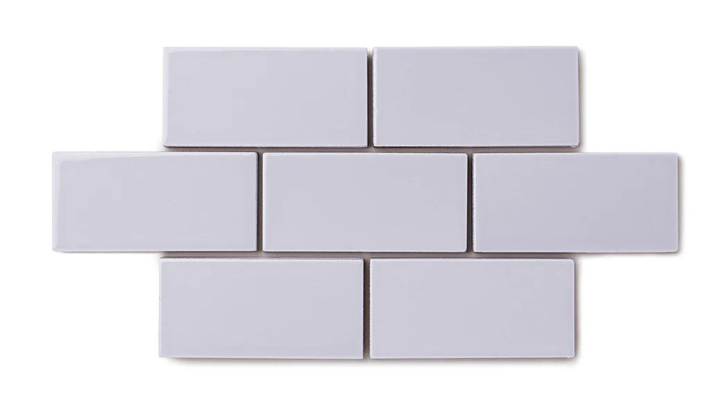 2x4 Straight Set Sheeted Natural Press Ceramic Mosaic Tile in Amethyst Gloss - Storm Tile LLC