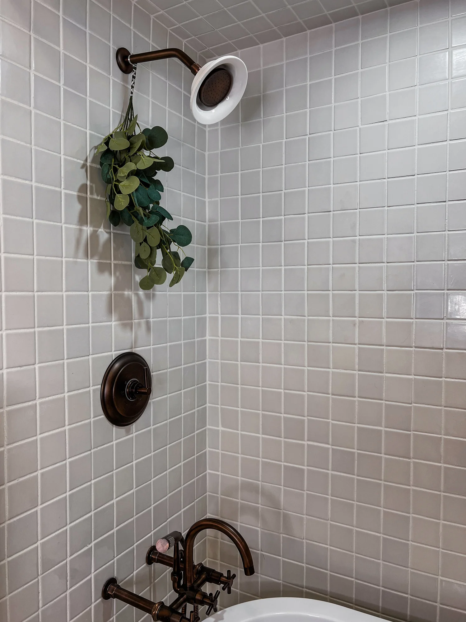 3x3 Straight Set Sheeted Natural Press Ceramic Mosaic Tile in Pearl Gloss - Storm Tile LLC
