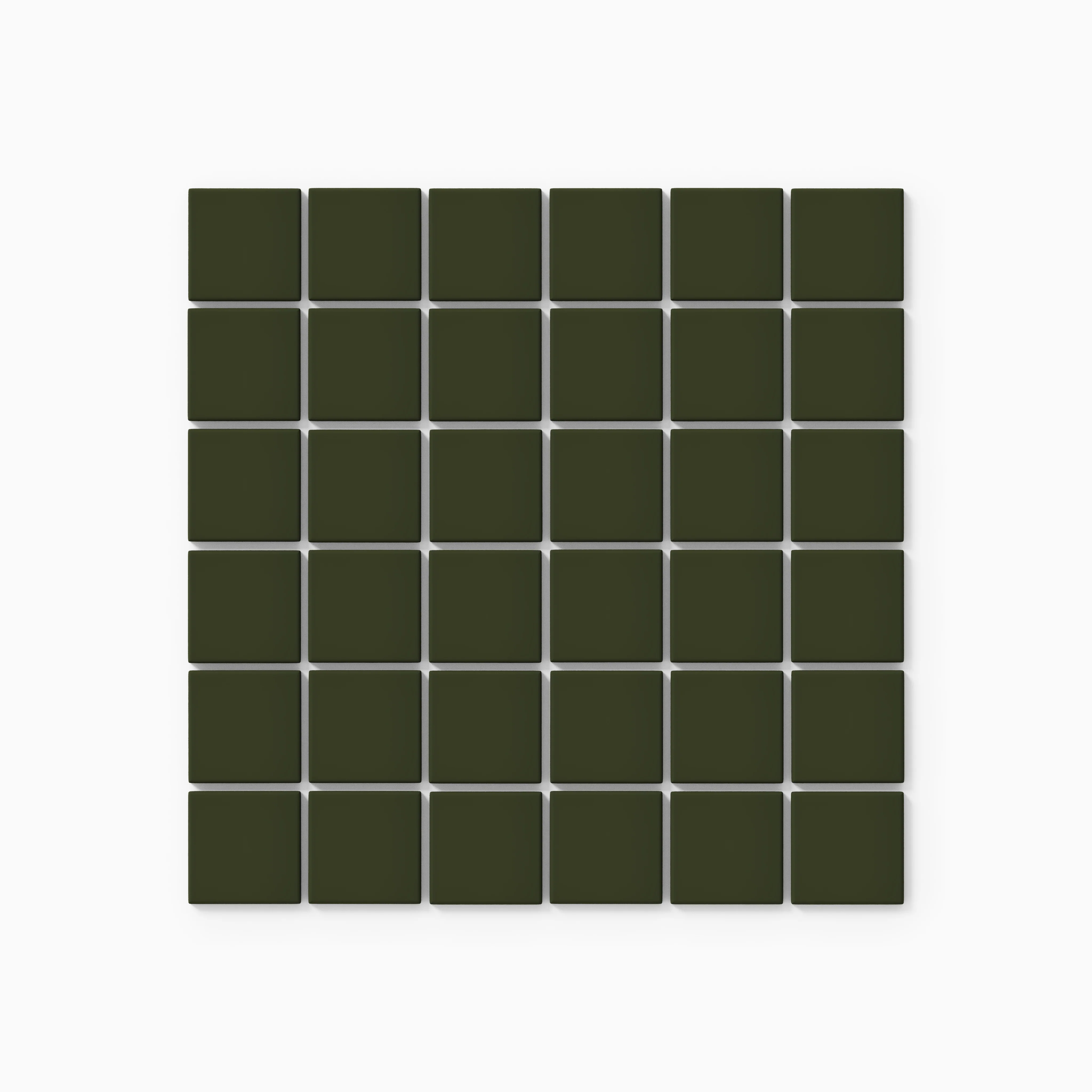 2x2 Straight Set Sheeted Natural Press Ceramic Mosaic Tile in Green Apatite Matte - Storm Tile LLC