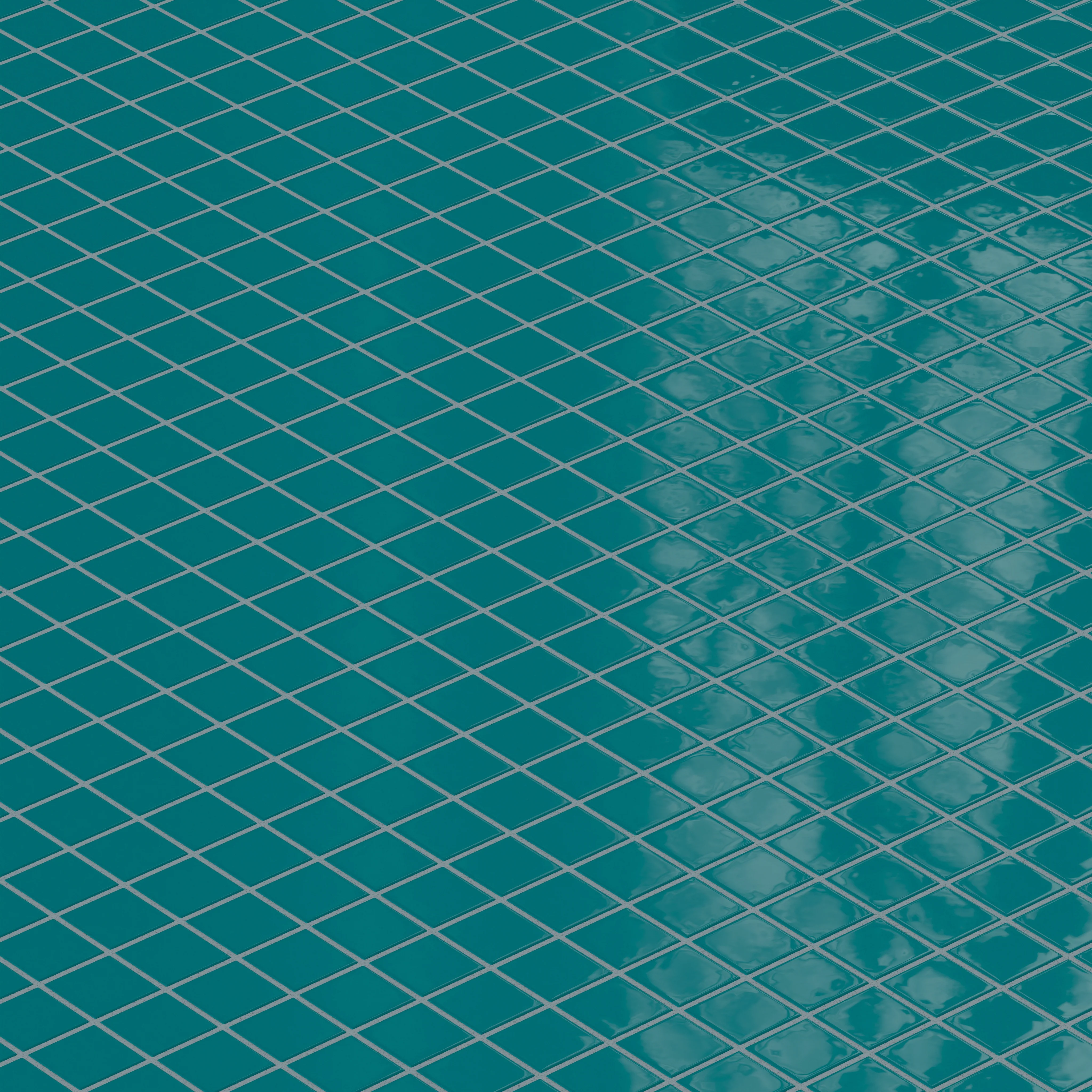 2x2 Straight Set Sheeted Natural Press Ceramic Mosaic Tile in Maya Blue Gloss - Storm Tile LLC