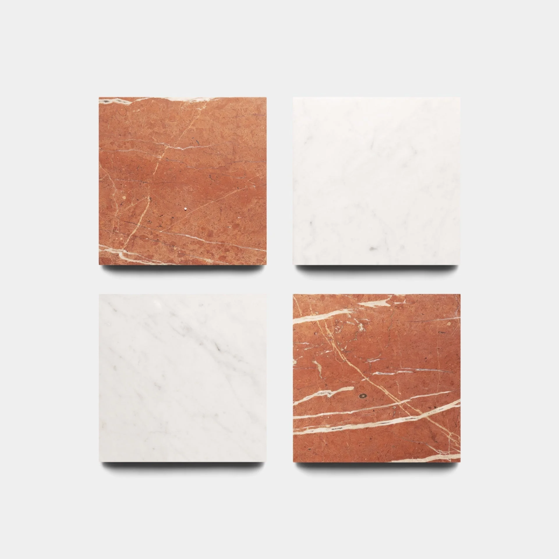 Piazza in Carrara + Rosso Alicante - Storm Tile LLC