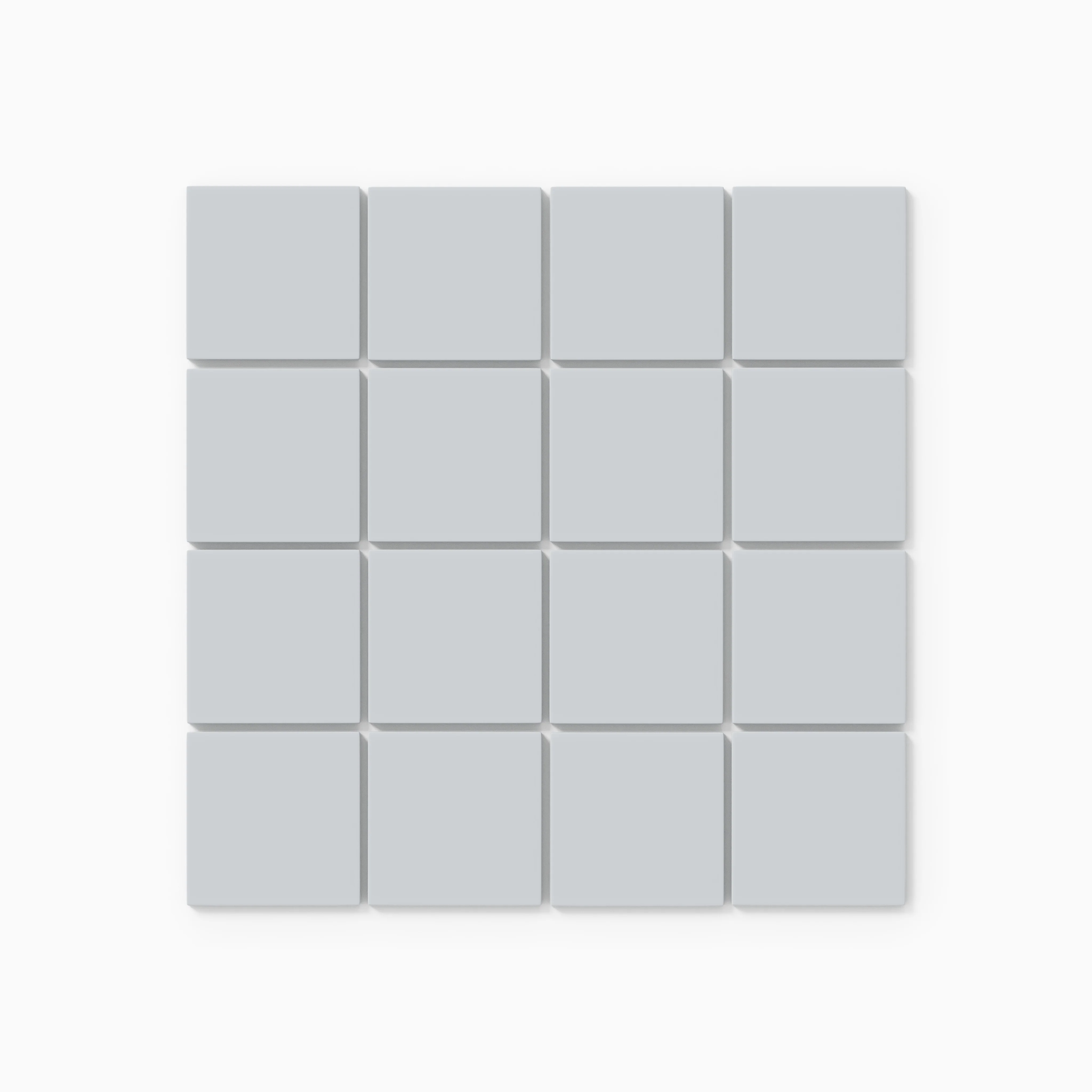 3x3 Straight Set Sheeted Natural Press Ceramic Mosaic Tile in Alberta Blue Matte - Storm Tile LLC