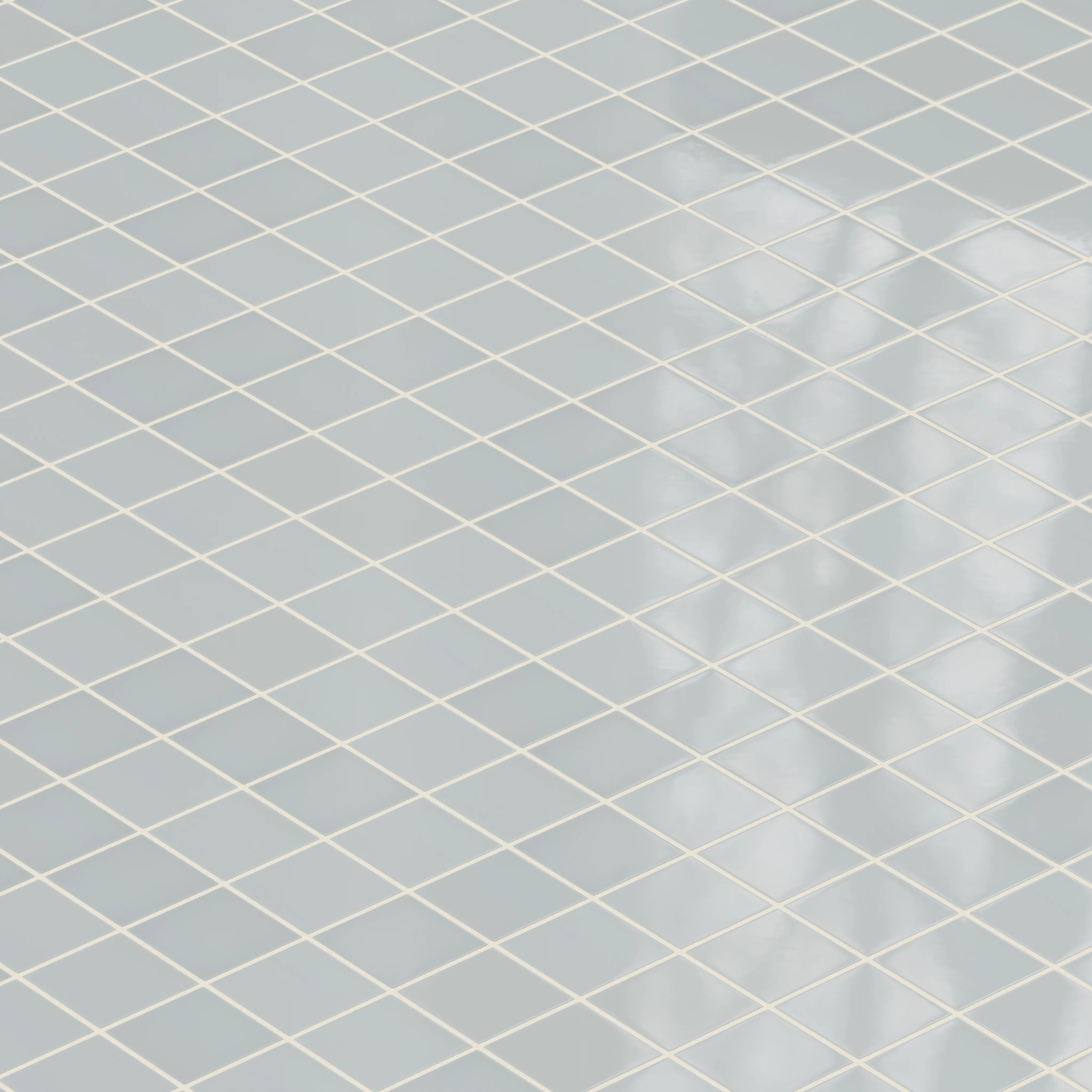 3x3 Straight Set Sheeted Natural Press Ceramic Mosaic Tile in Alberta Blue Gloss - Storm Tile LLC