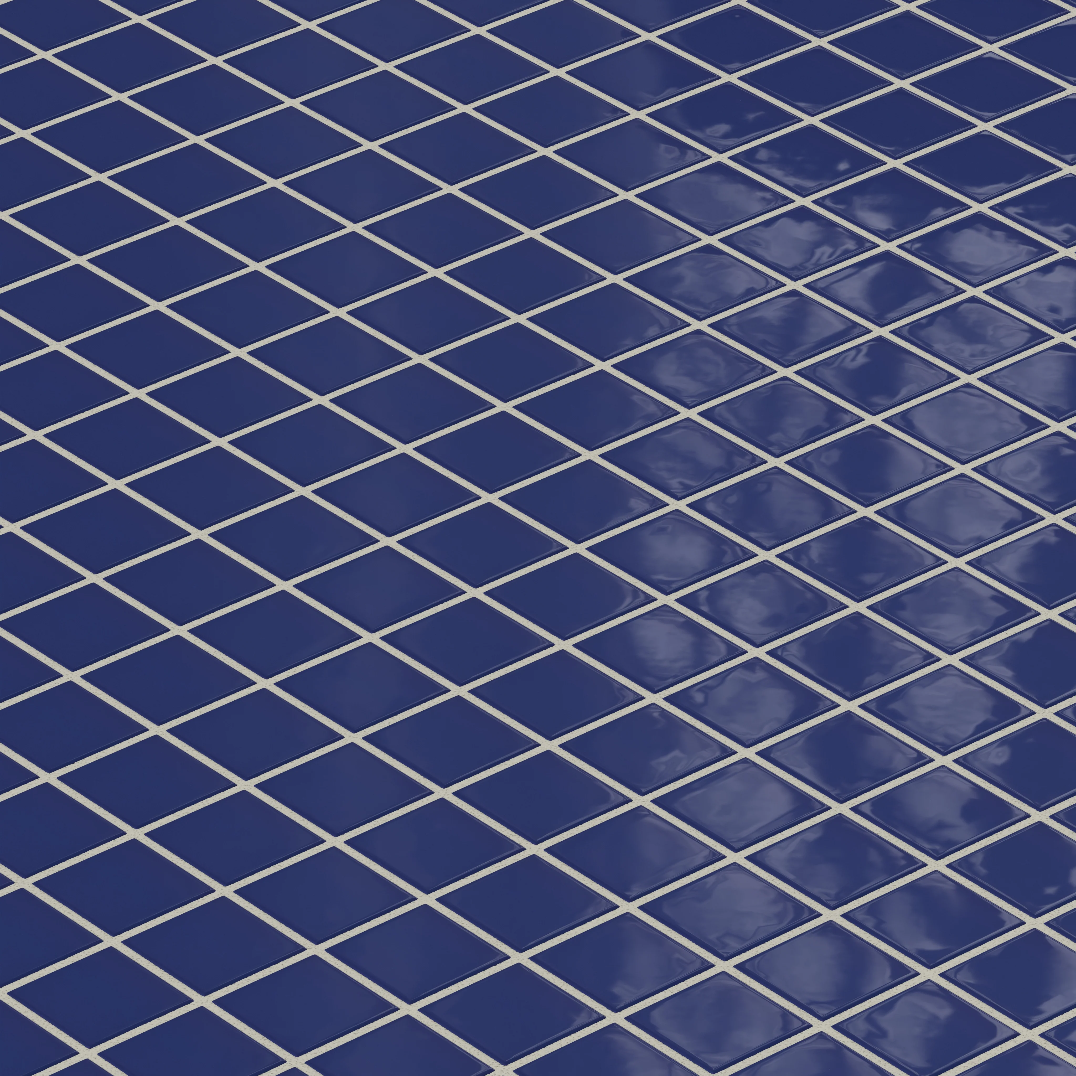 2x2 Straight Set Sheeted Natural Press Ceramic Mosaic Tile in Ultramarine Gloss - Storm Tile LLC
