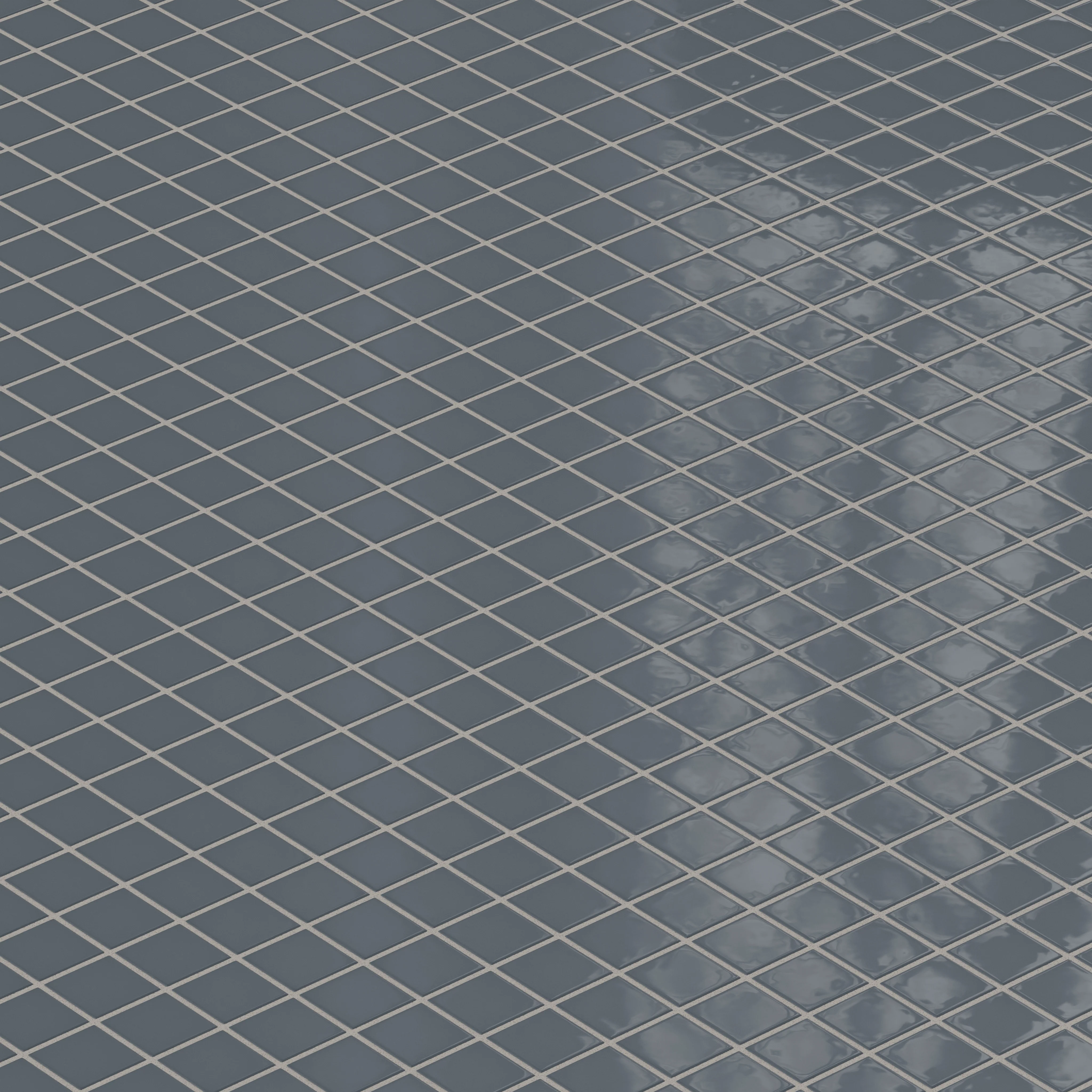 2x2 Straight Set Sheeted Natural Press Ceramic Mosaic Tile in Indigo Gloss - Storm Tile LLC
