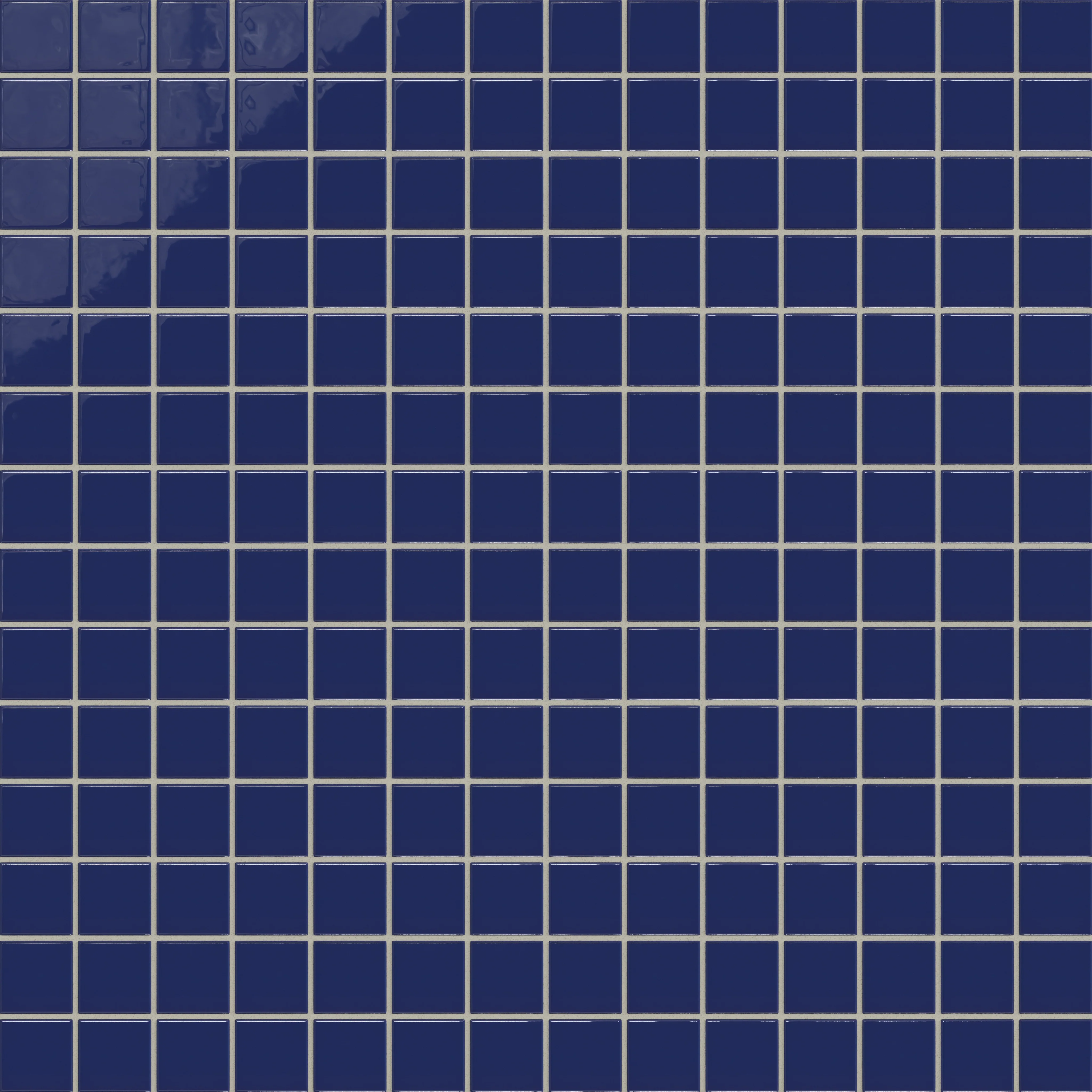 2x2 Straight Set Sheeted Natural Press Ceramic Mosaic Tile in Ultramarine Gloss - Storm Tile LLC