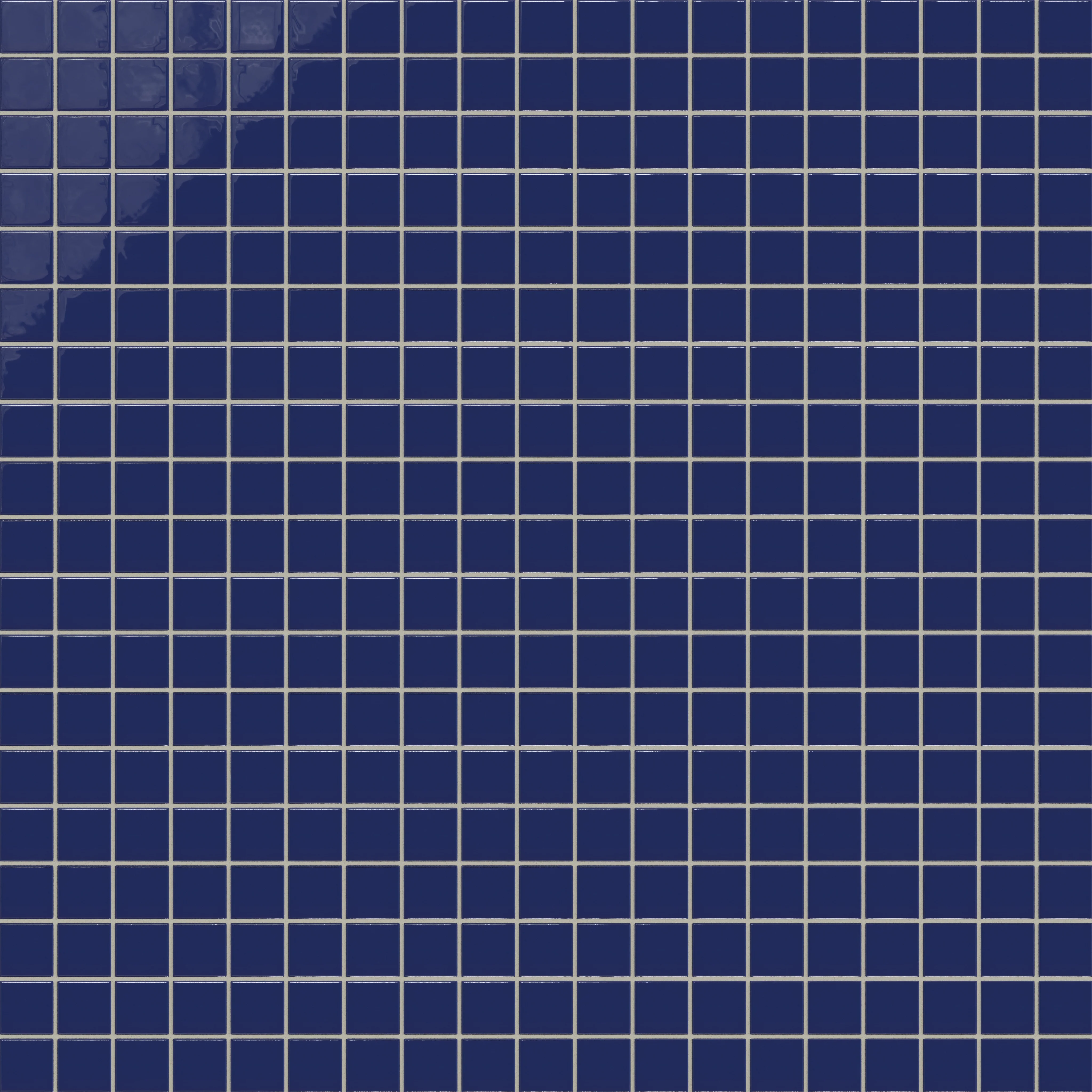 2x2 Straight Set Sheeted Natural Press Ceramic Mosaic Tile in Ultramarine Gloss - Storm Tile LLC