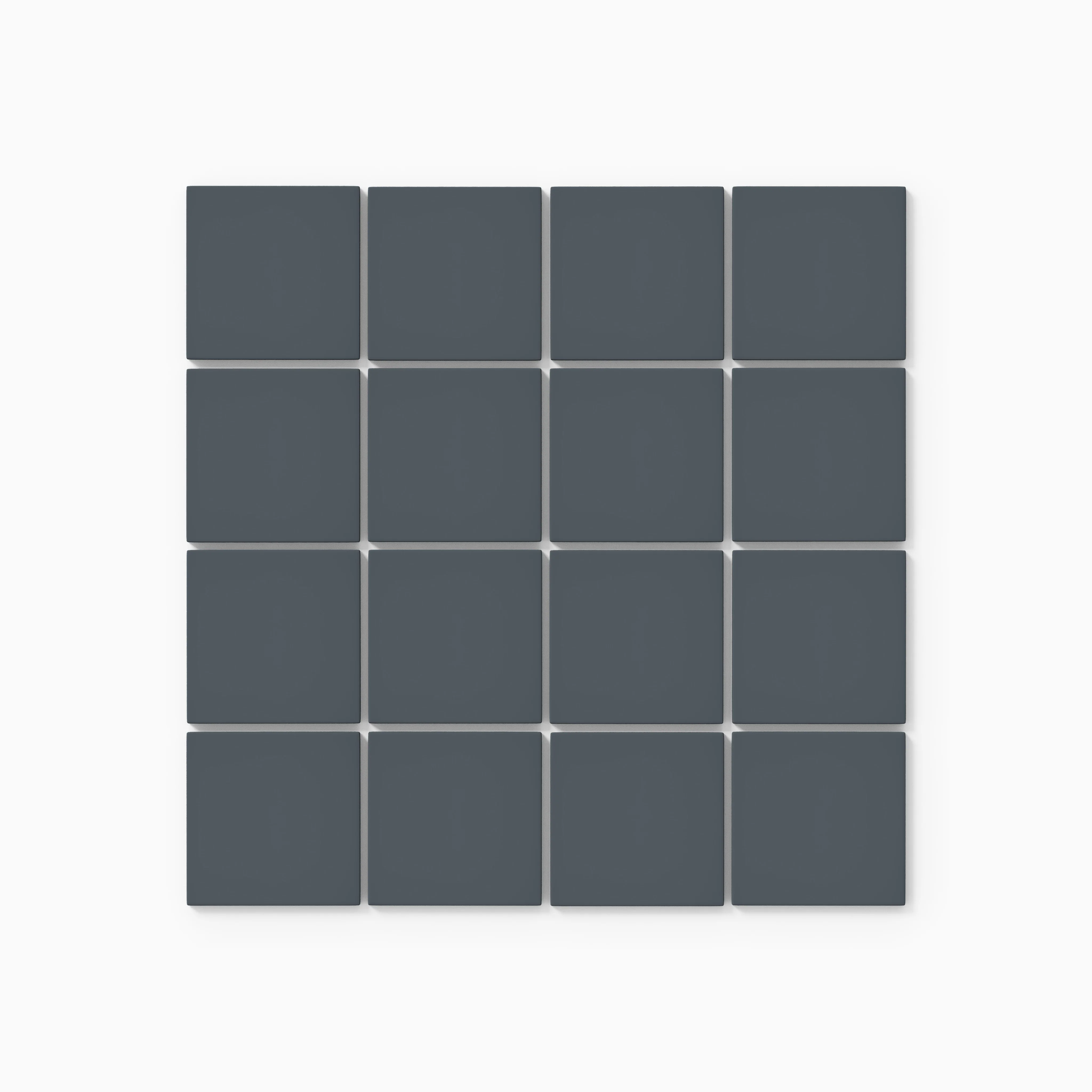 3x3 Straight Set Sheeted Natural Press Ceramic Mosaic Tile in Indigo Matte - Storm Tile LLC