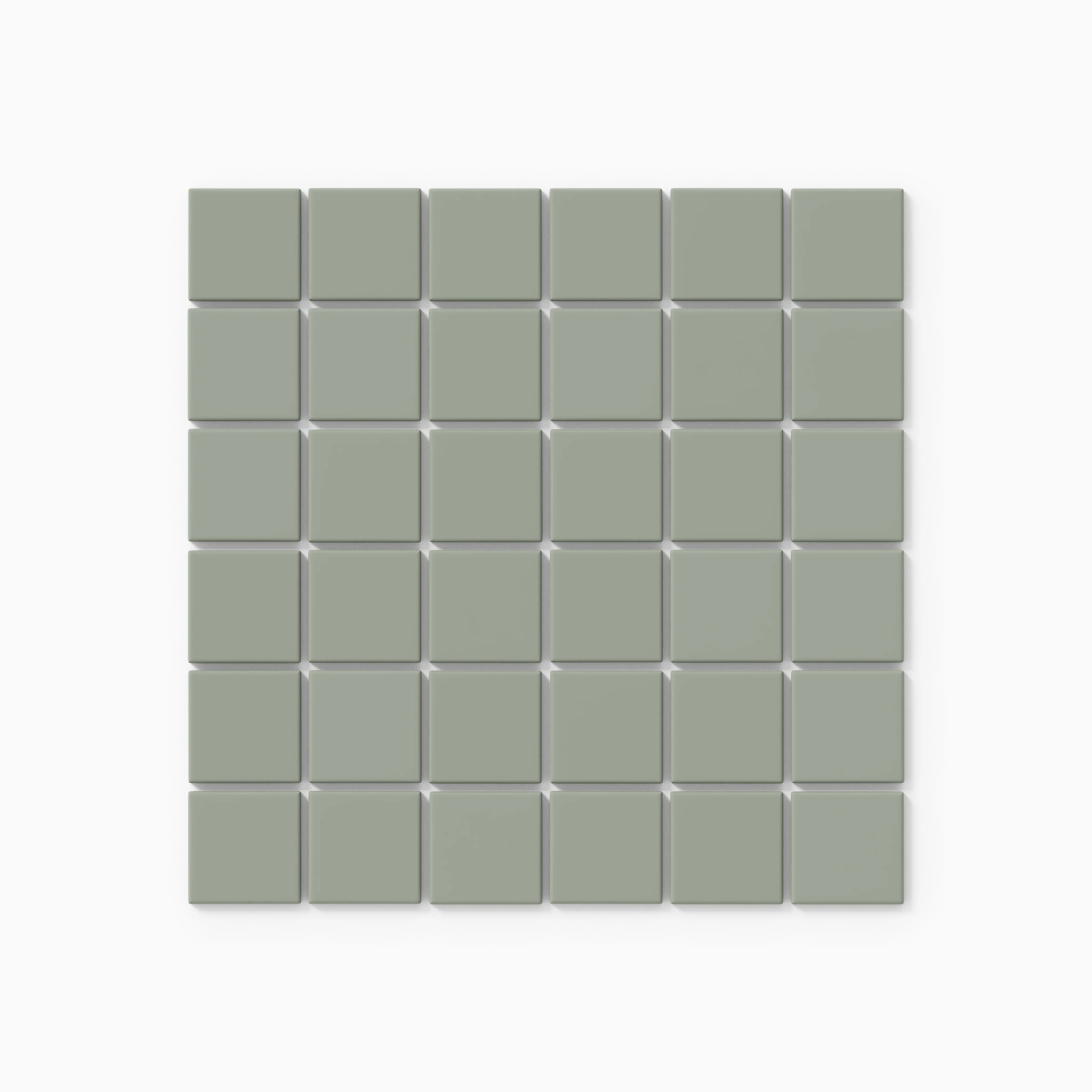 2x2 Straight Set Sheeted Natural Press Ceramic Mosaic Tile in Terre Verte Matte - Storm Tile LLC