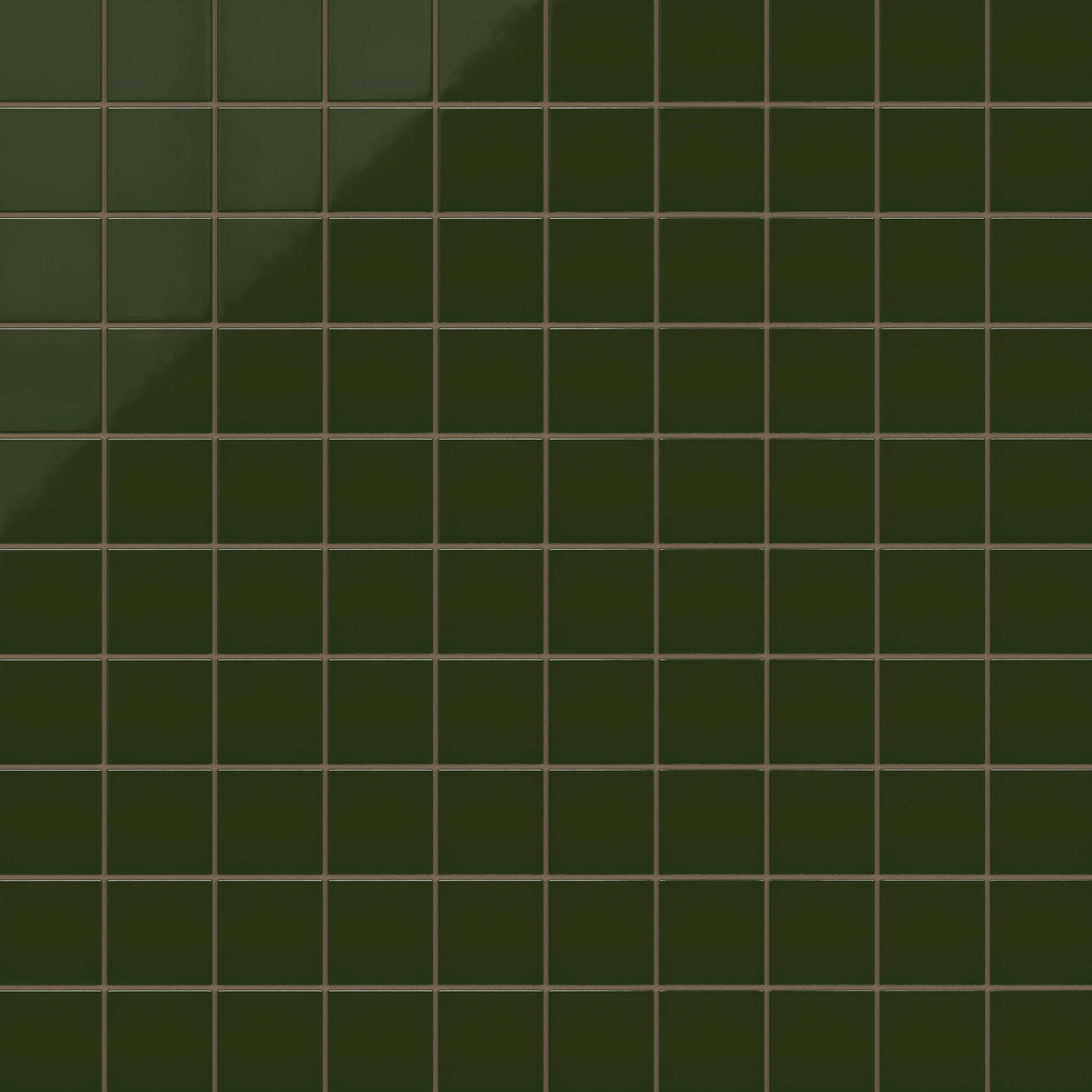 3x3 Straight Set Sheeted Natural Press Ceramic Mosaic Tile in Green Apatite Gloss - Storm Tile LLC