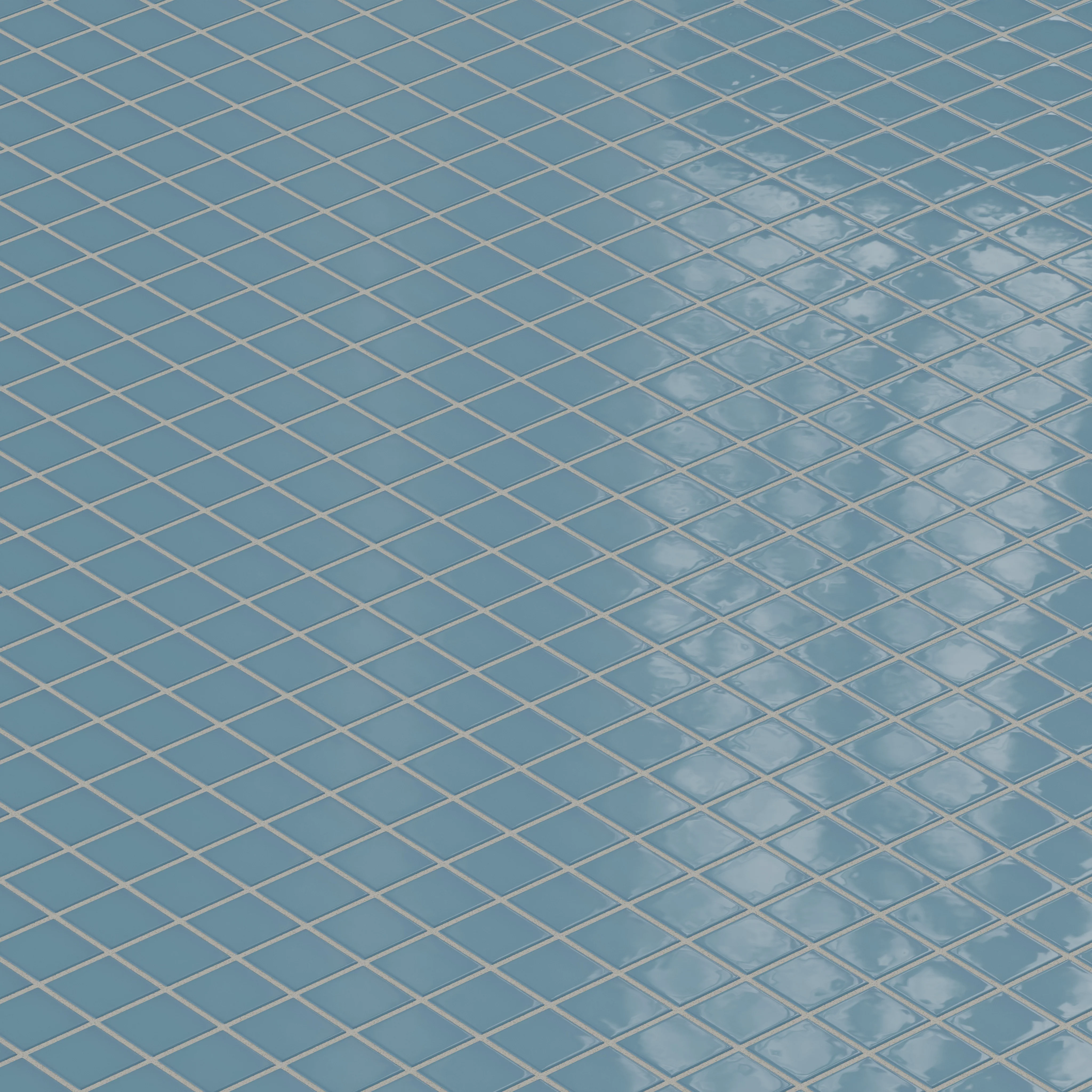 2x2 Straight Set Sheeted Natural Press Ceramic Mosaic Tile in Azurite Gloss - Storm Tile LLC