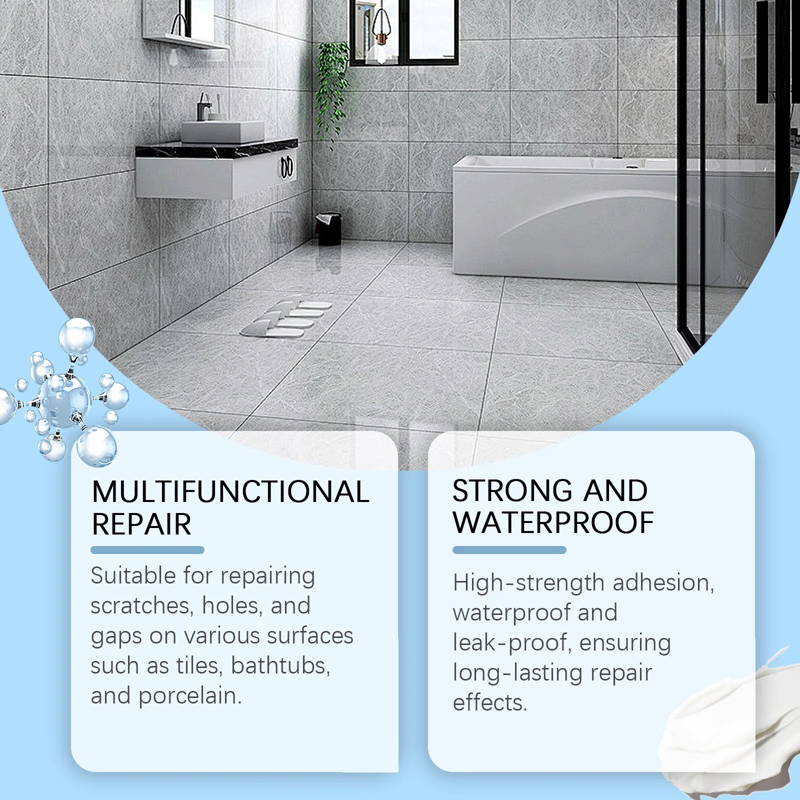 Tile Repair Glue, Living Room Bathroom Wall Tile Repair Leak Gap Waterproof Sealing Tile Repair Glue - Storm Tile LLC