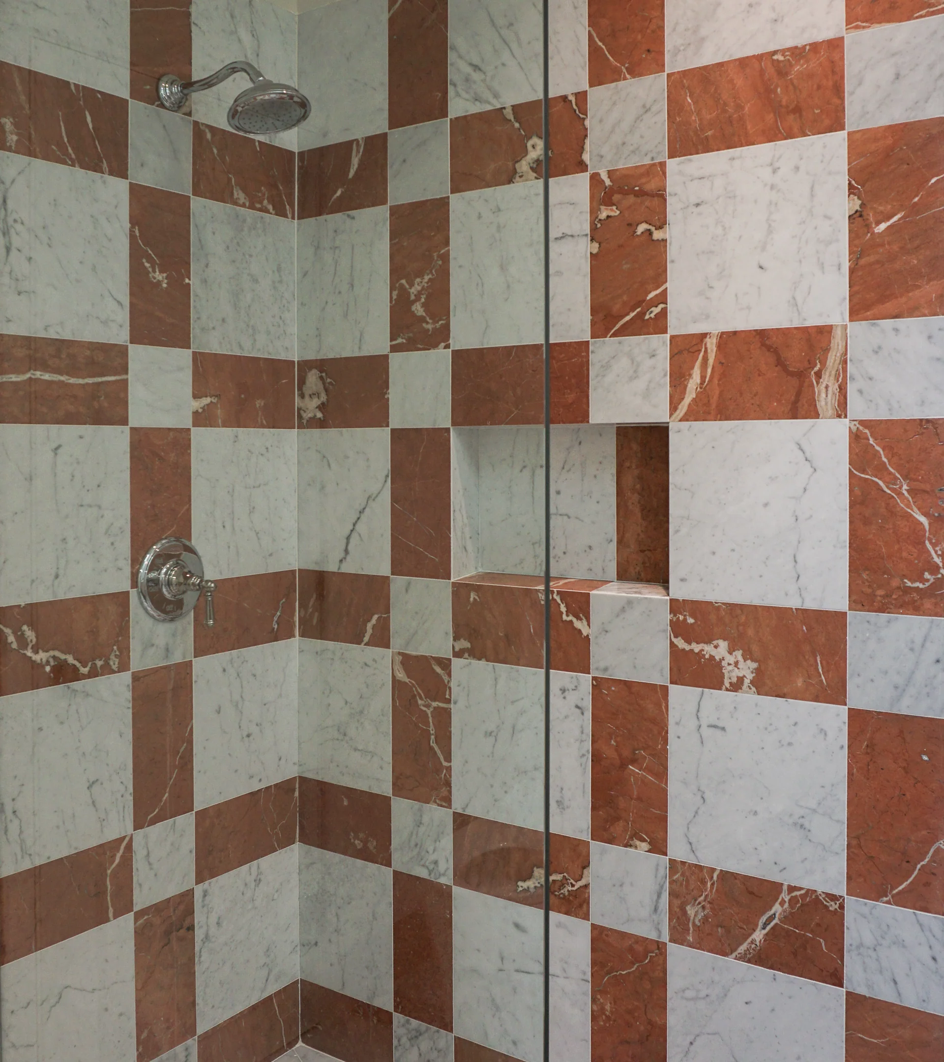 Etna in Carrara + Rosso Alicante - Storm Tile LLC