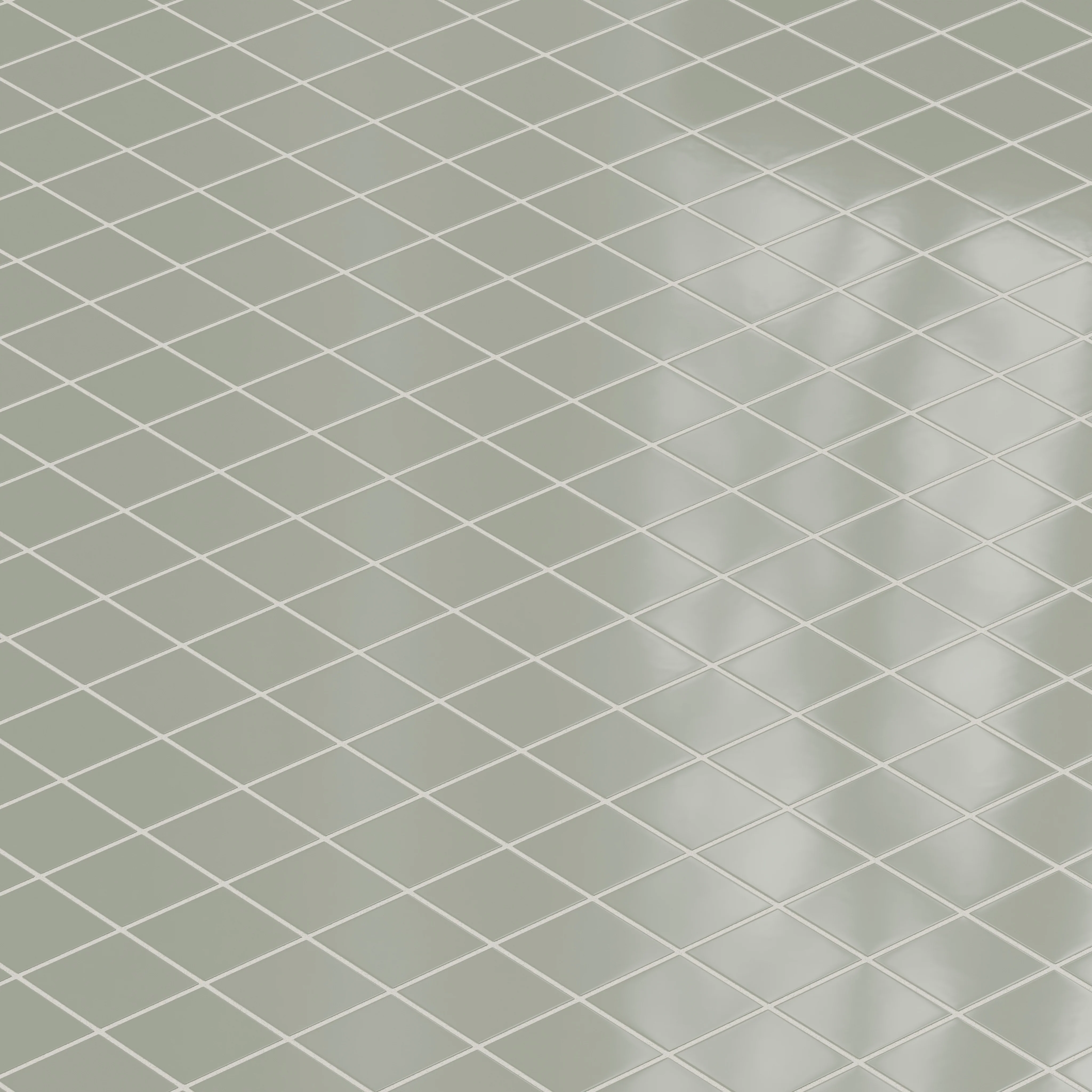 3x3 Straight Set Sheeted Natural Press Ceramic Mosaic Tile in Terre Verte Gloss - Storm Tile LLC