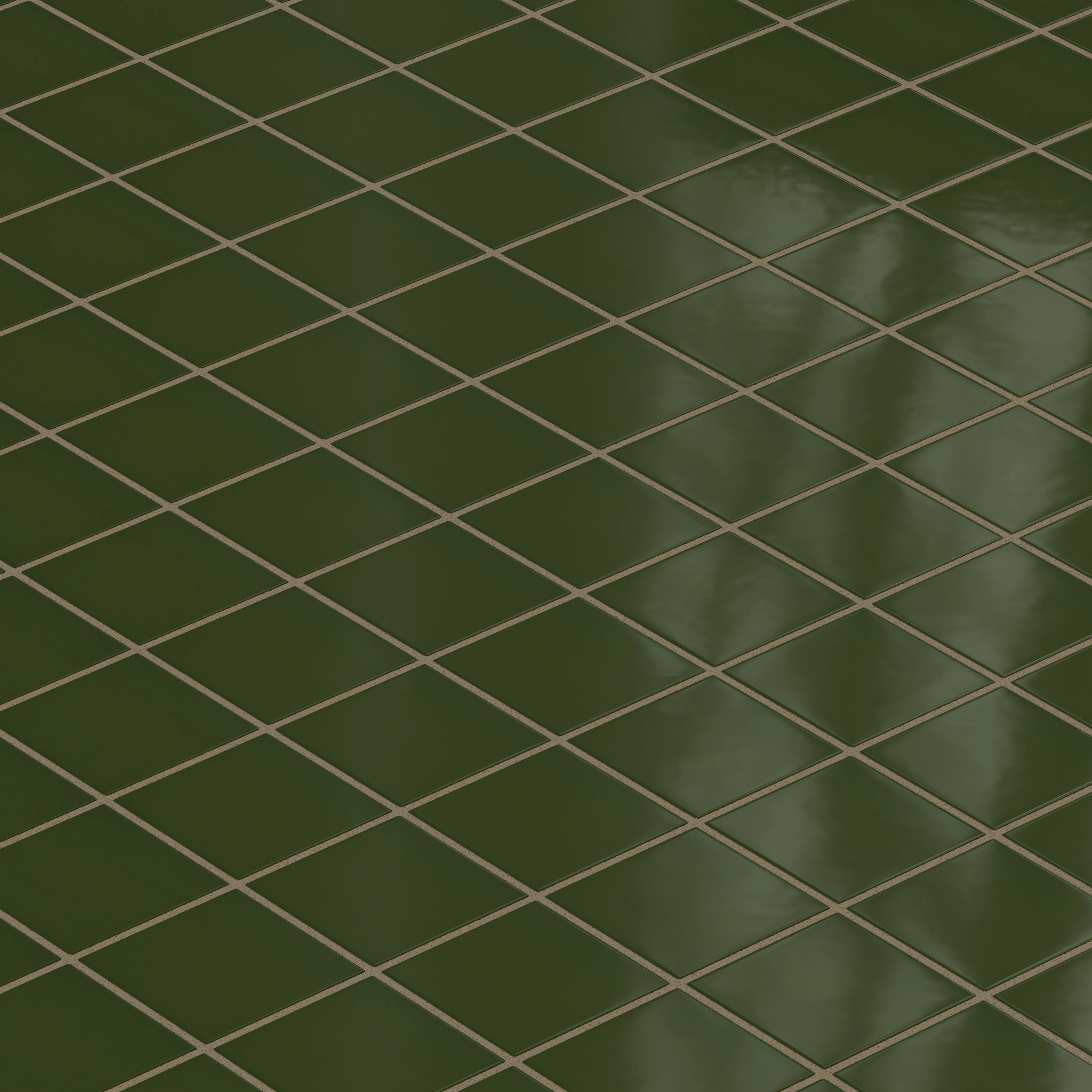 3x3 Straight Set Sheeted Natural Press Ceramic Mosaic Tile in Green Apatite Gloss - Storm Tile LLC