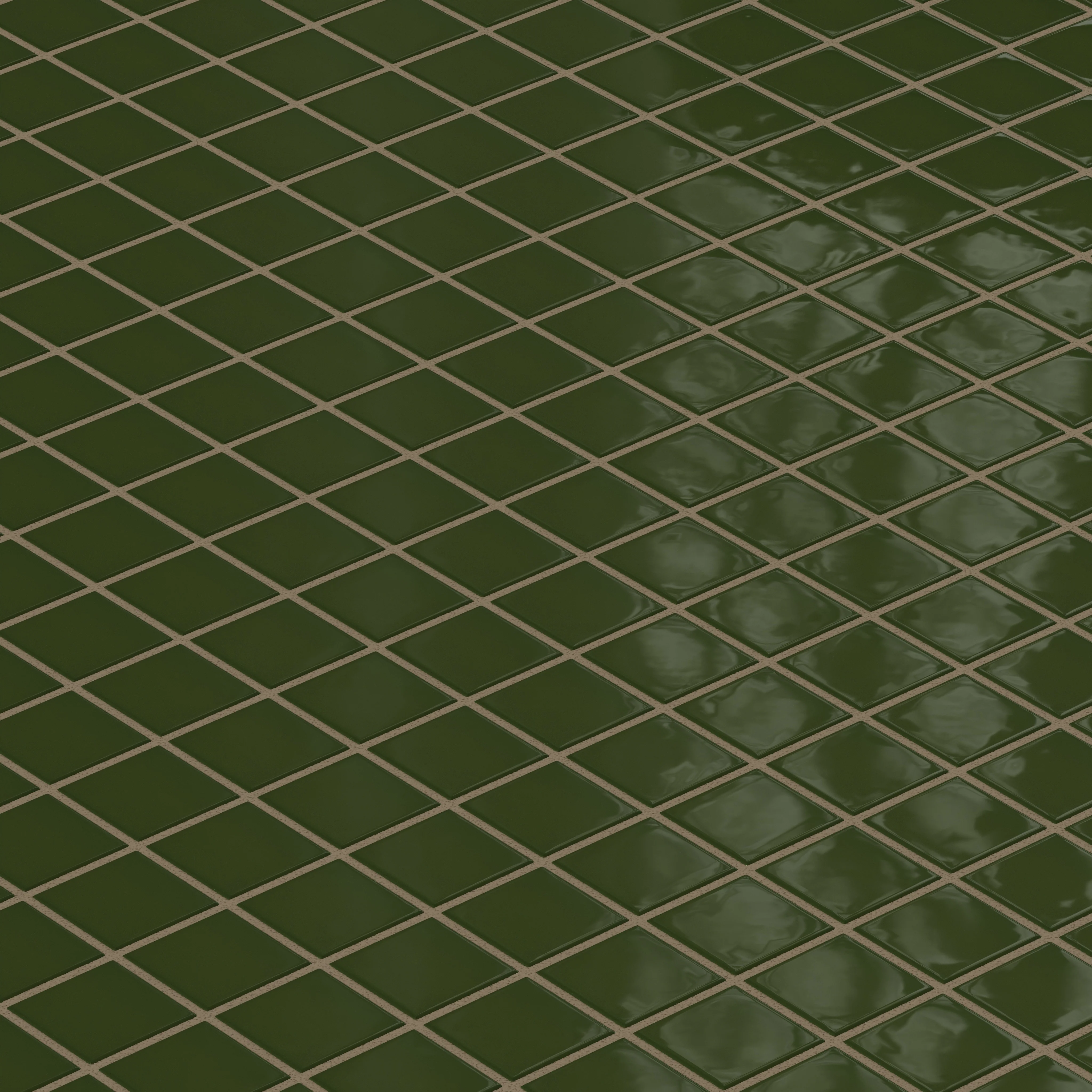 2x2 Straight Set Sheeted Natural Press Ceramic Mosaic Tile in Green Apatite Gloss - Storm Tile LLC