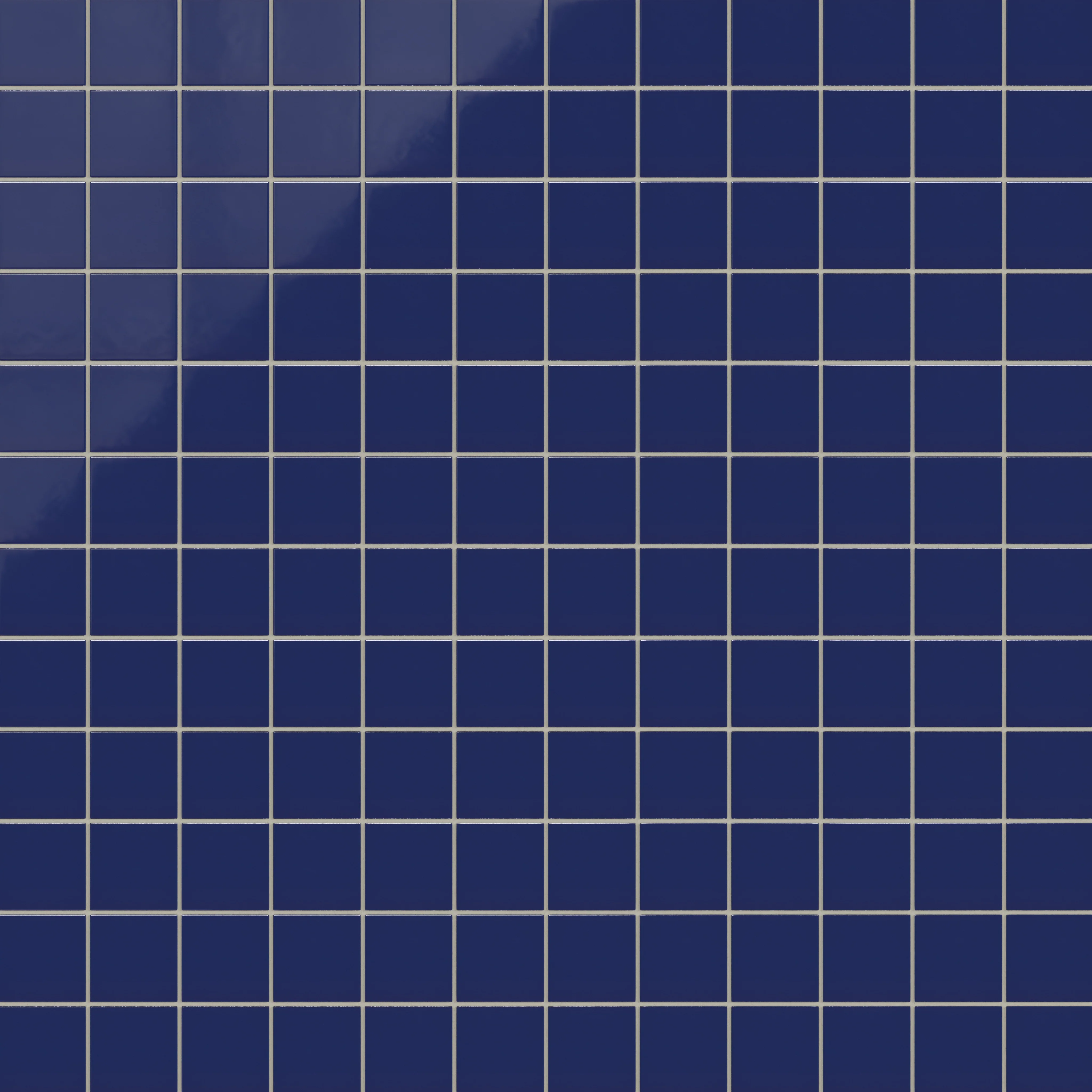 3x3 Straight Set Sheeted Natural Press Ceramic Mosaic Tile in Ultramarine Gloss - Storm Tile LLC