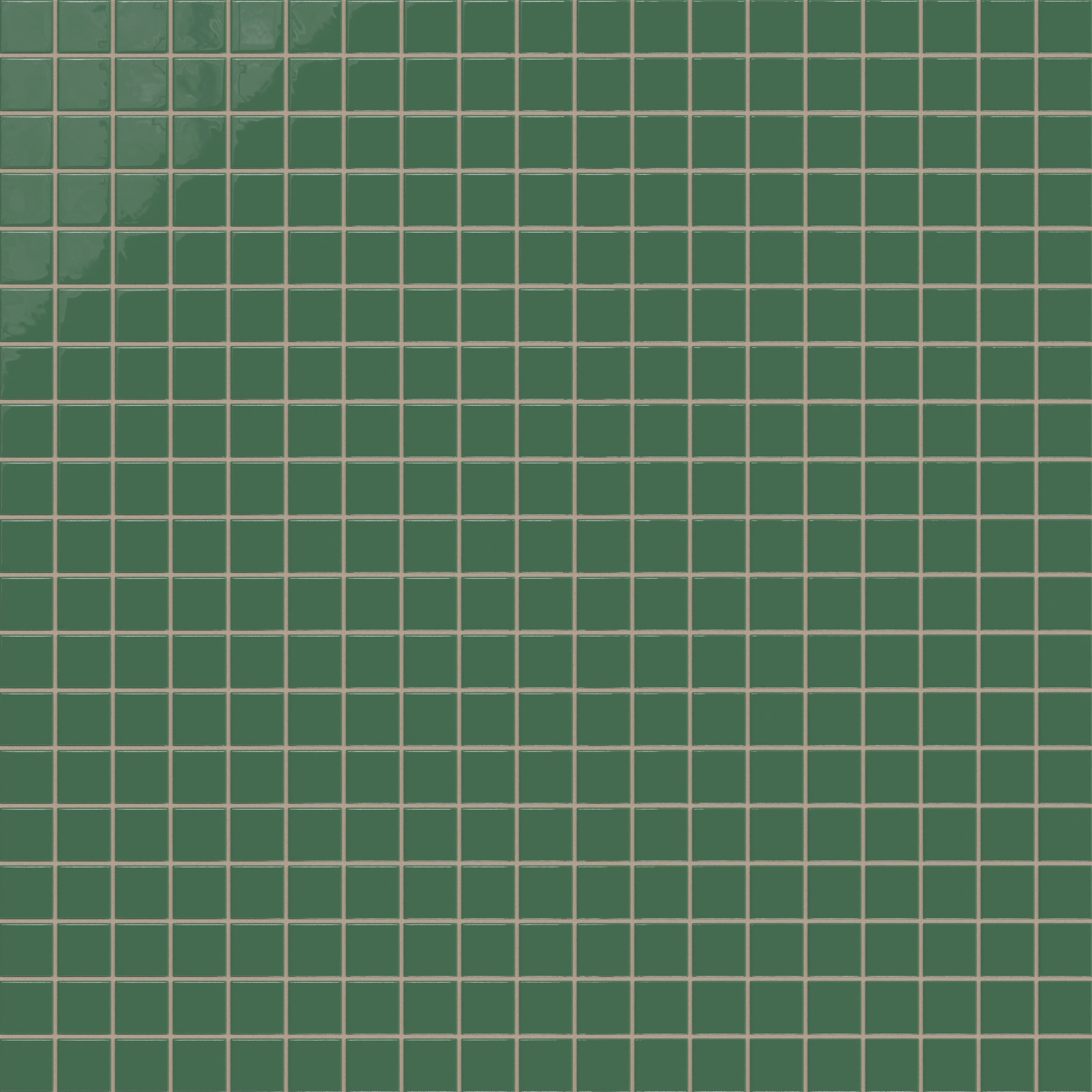 2x2 Straight Set Sheeted Natural Press Ceramic Mosaic Tile in Viridian Gloss - Storm Tile LLC