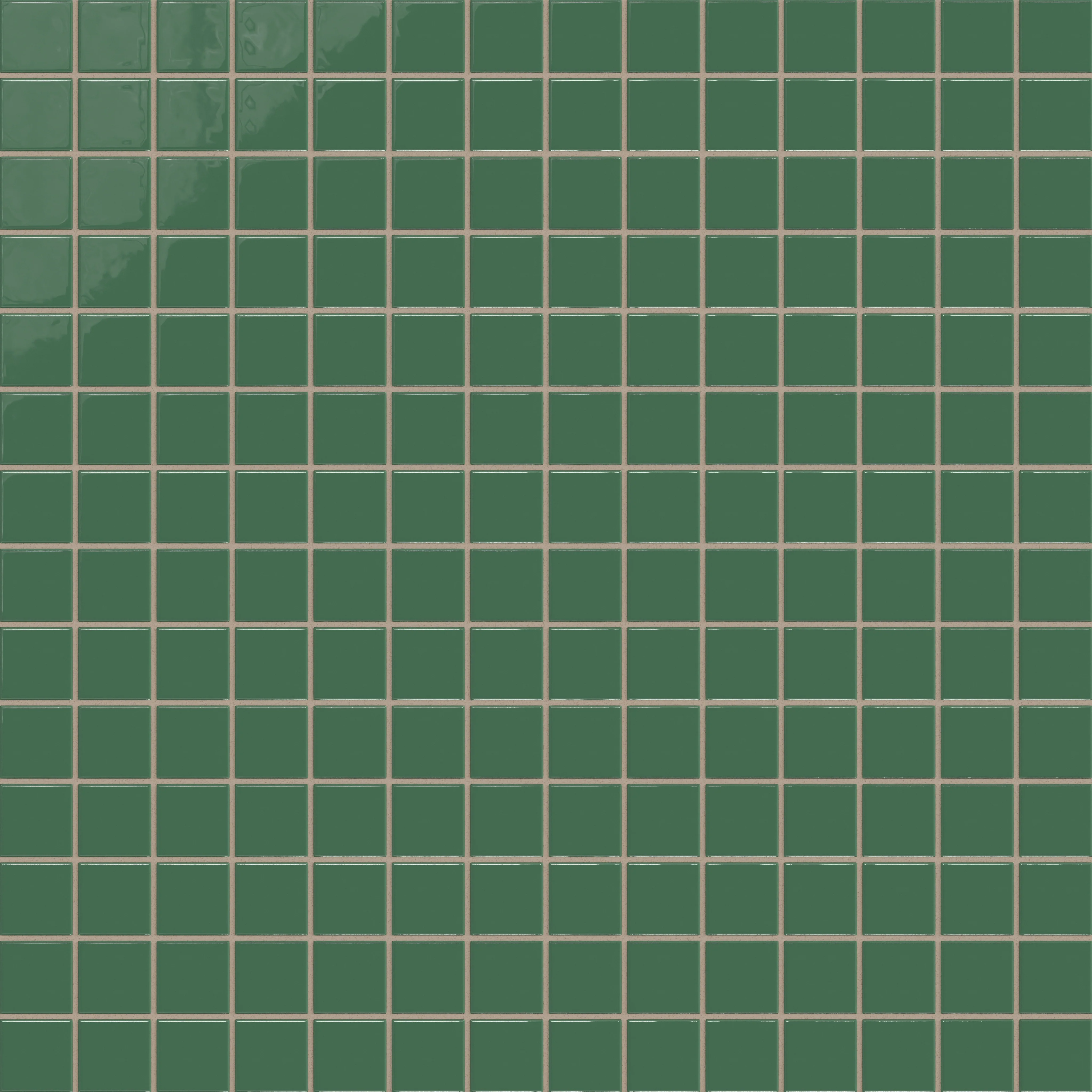 2x2 Straight Set Sheeted Natural Press Ceramic Mosaic Tile in Viridian Gloss - Storm Tile LLC