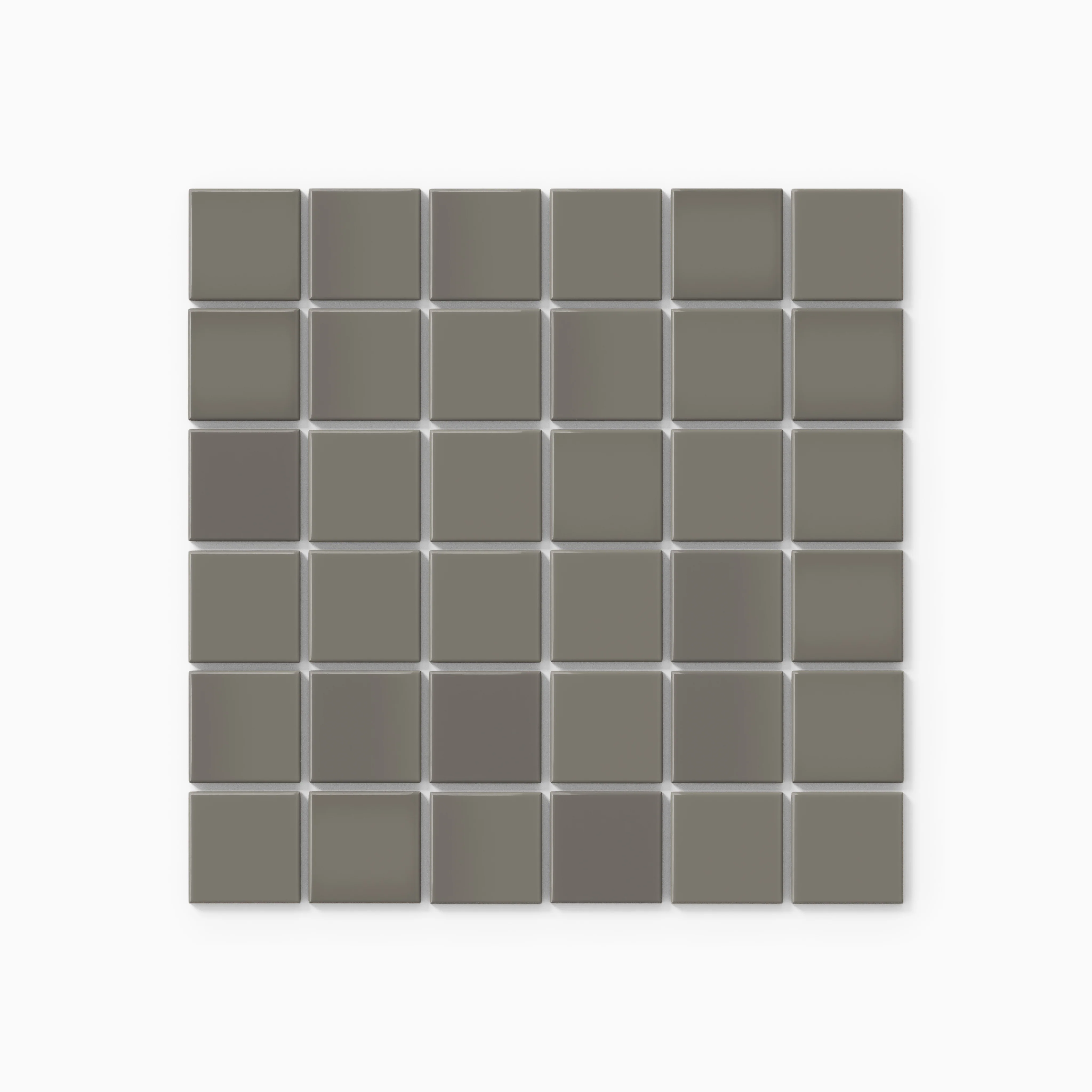 2x2 Straight Set Sheeted Natural Press Ceramic Mosaic Tile in Timberline Gloss - Storm Tile LLC