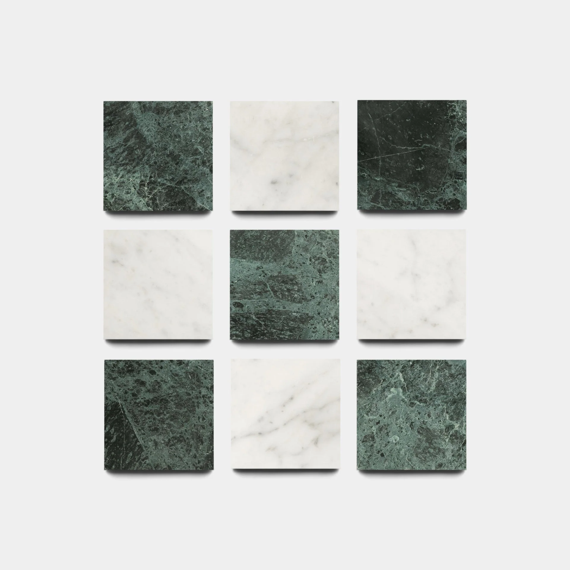 Piazzetta in Carrara + Verde Alpi - Storm Tile LLC